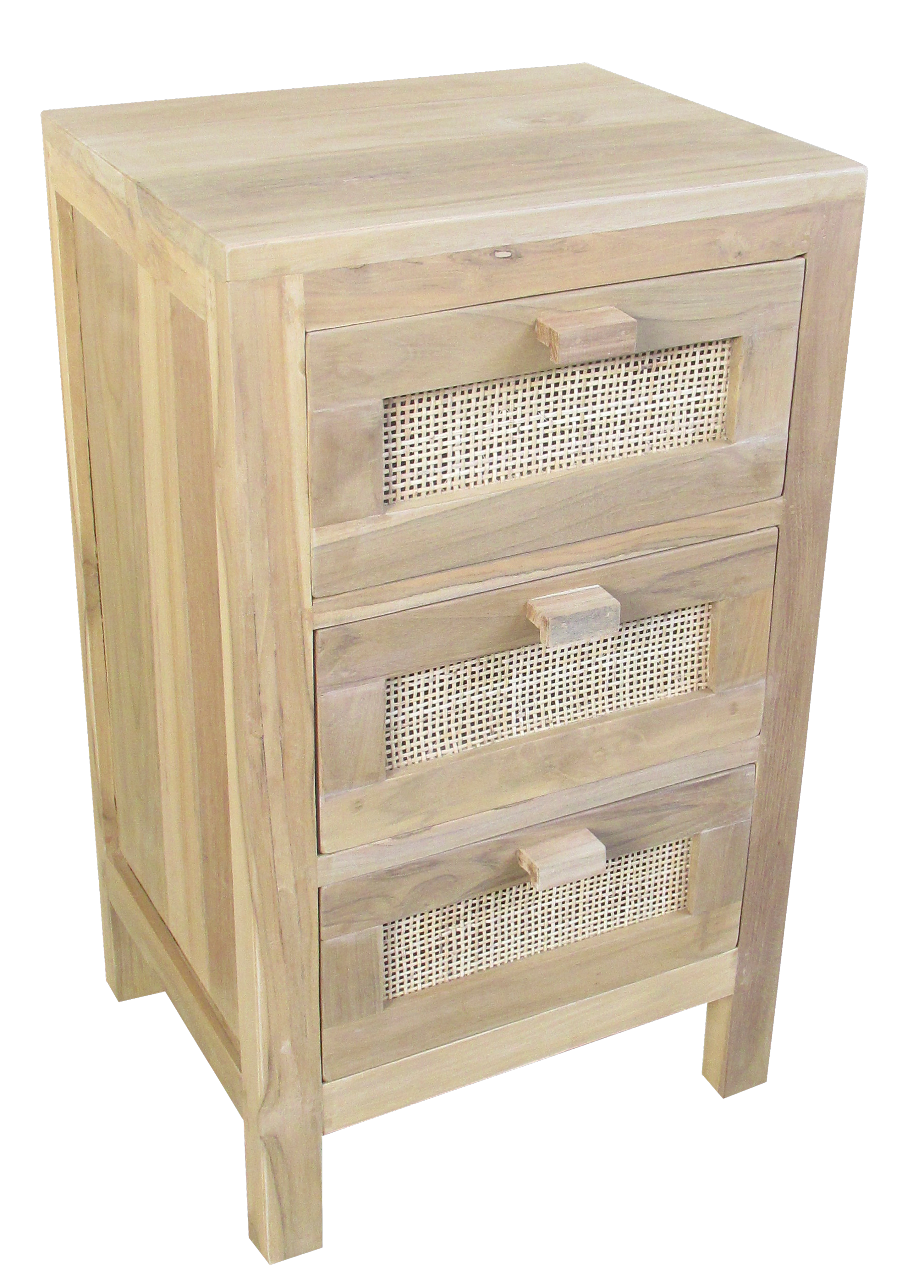 TECK 3-laden kast naturelH 68 x B 33 x D 39 cm