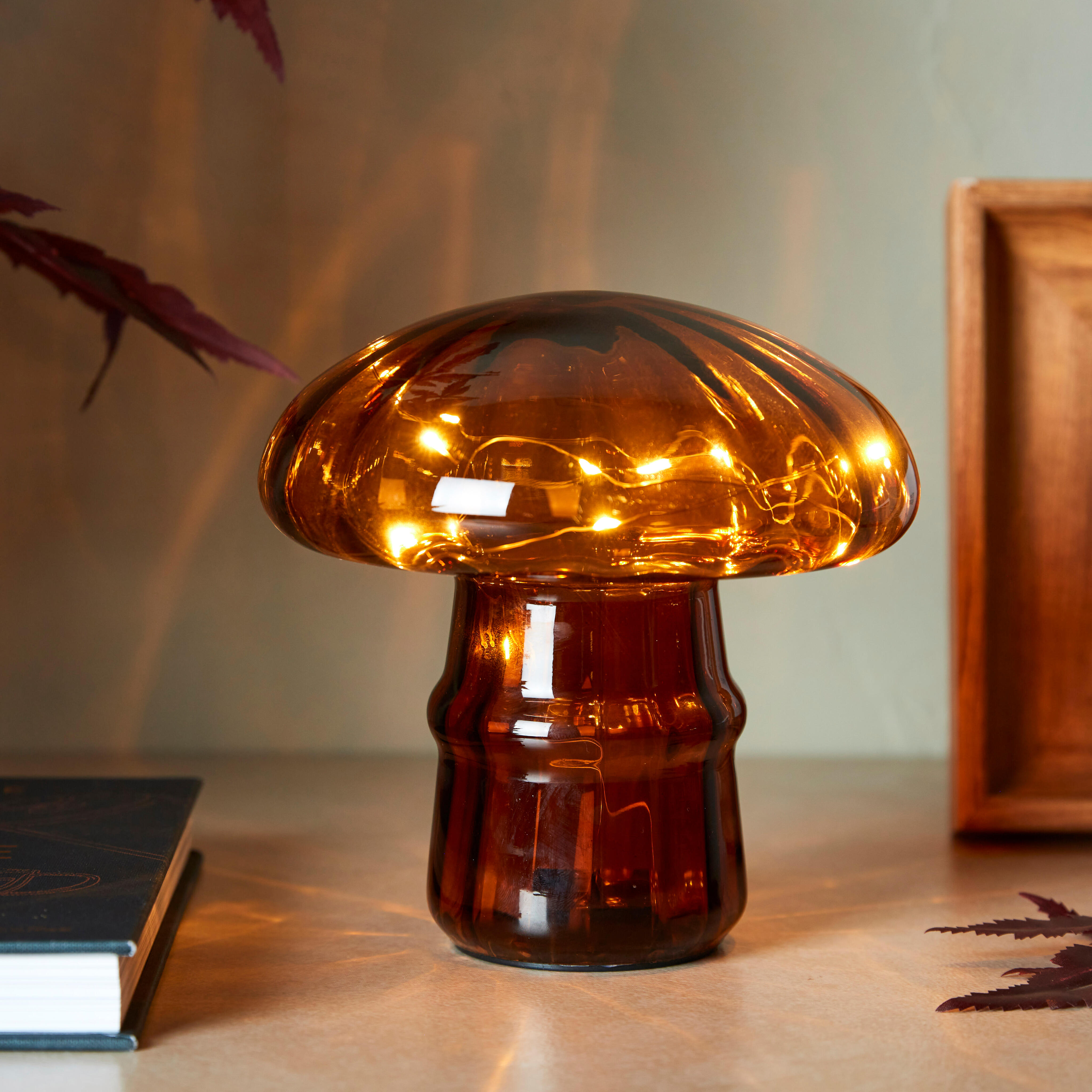 MUSHRO Deco lamp bruinH 16 cm - Ø 16 cm