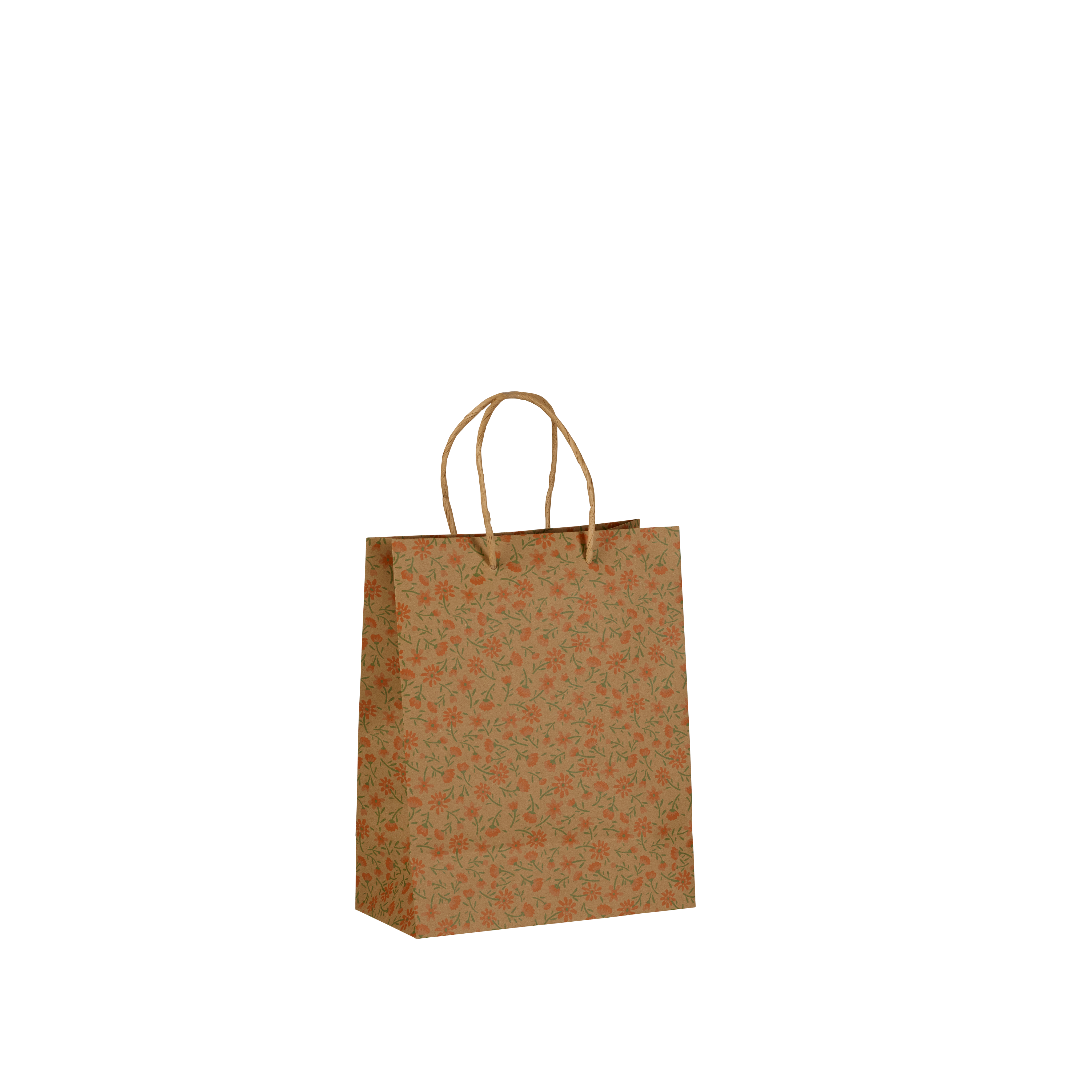 GREENS Cadeautas 2 motieven oranje, groenH 20 x L 25 cm