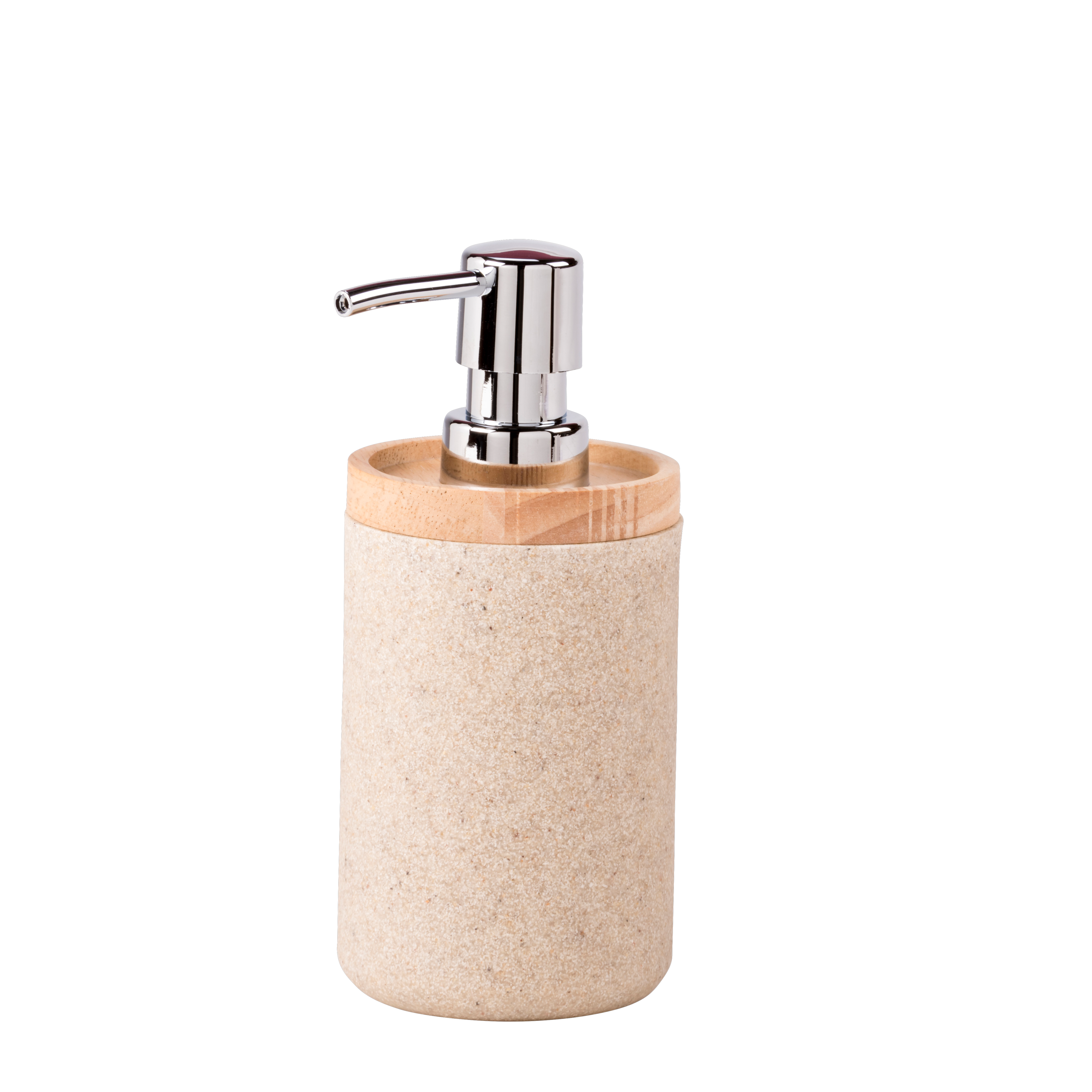 NEW RESIN  Zeepdispenser naturelH 17,2 cm - Ø 8 cm
