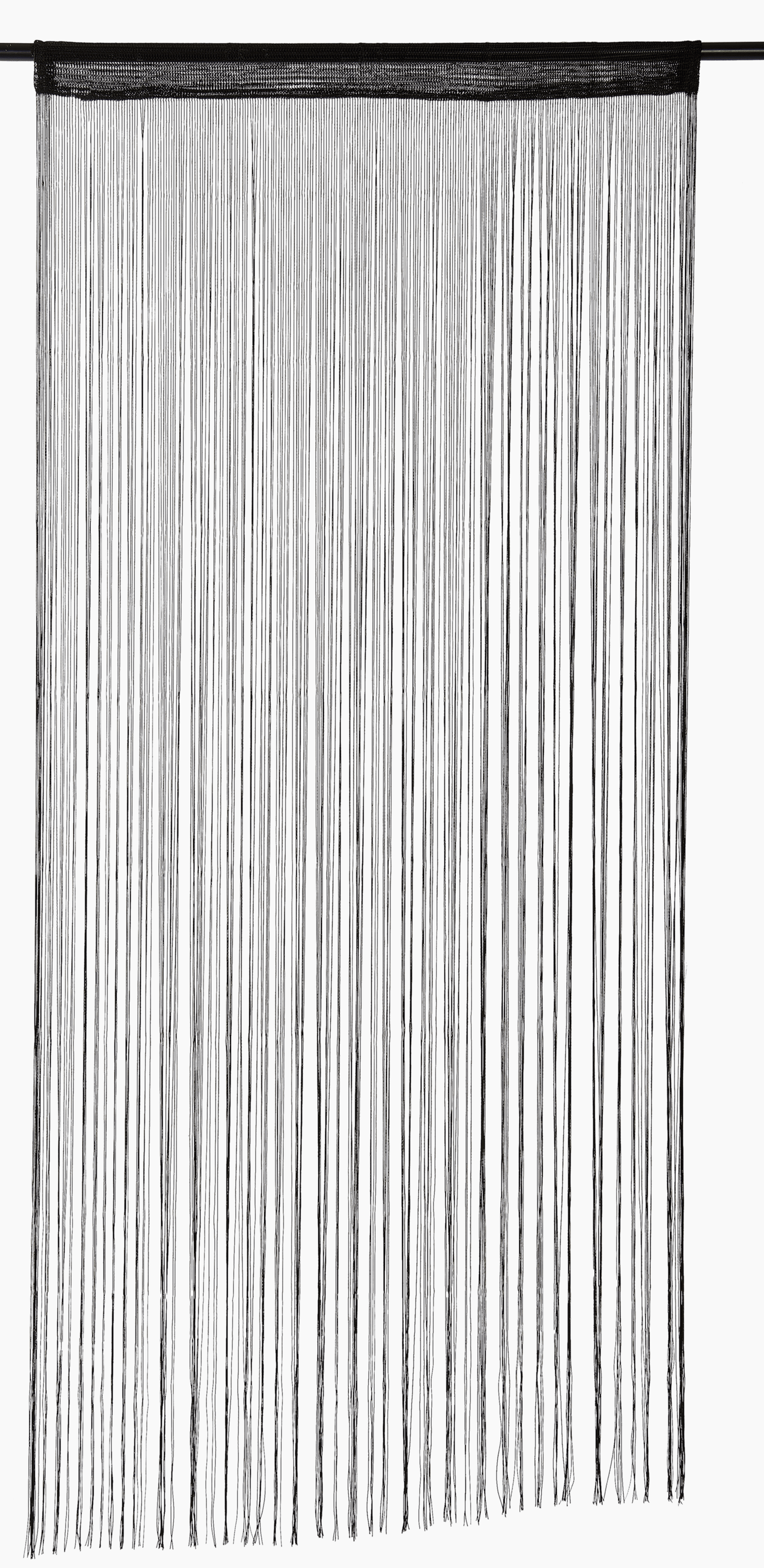 BLACK Franjesgordijn zwartB 90 x L 200 cm