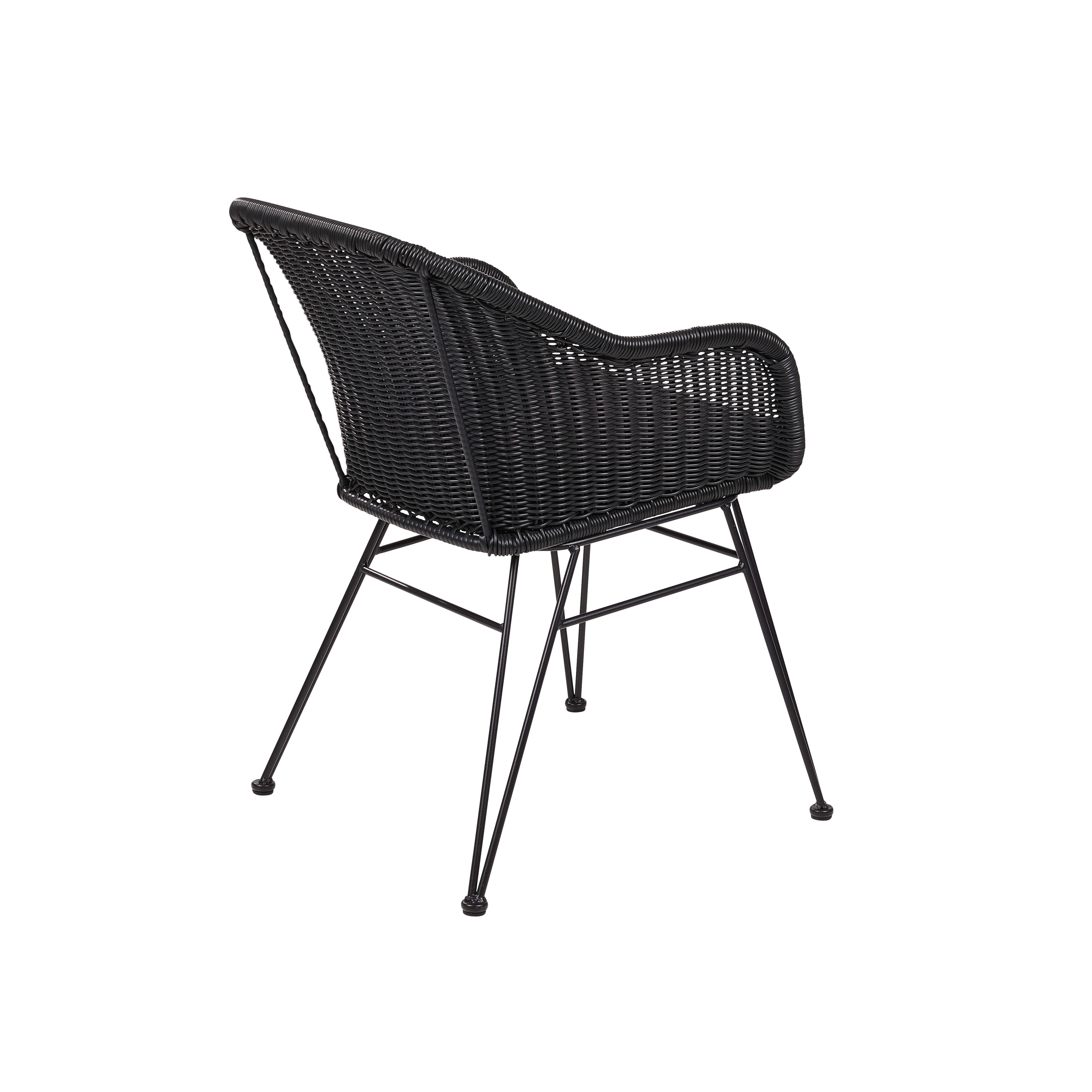 VIENNA Eetkamerstoel kuip zwartH 78 x B 57 x D 61 cm