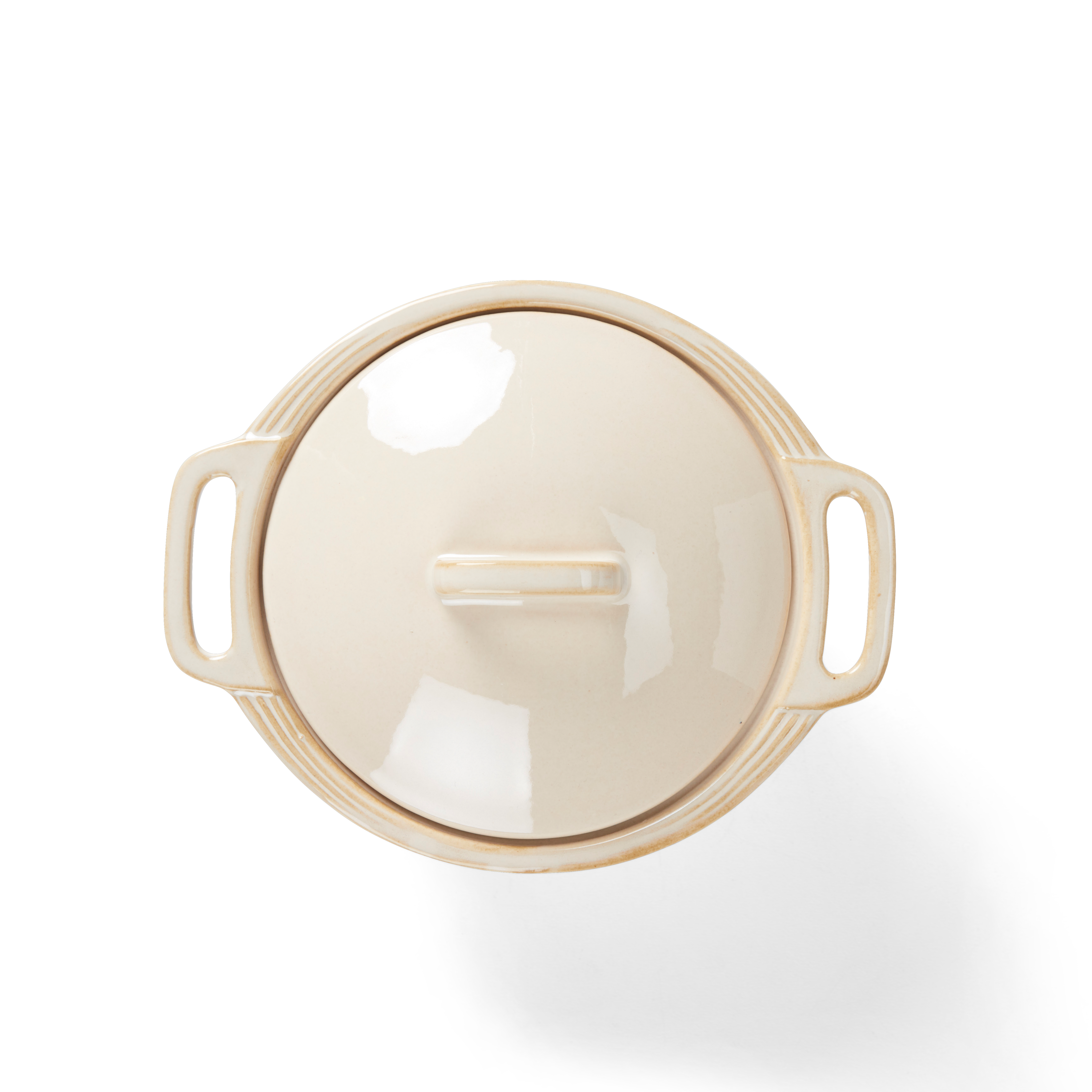 CASSOLA Ovenpot met deksel 80 CL beigeH 13 cm - Ø 17,8 cm