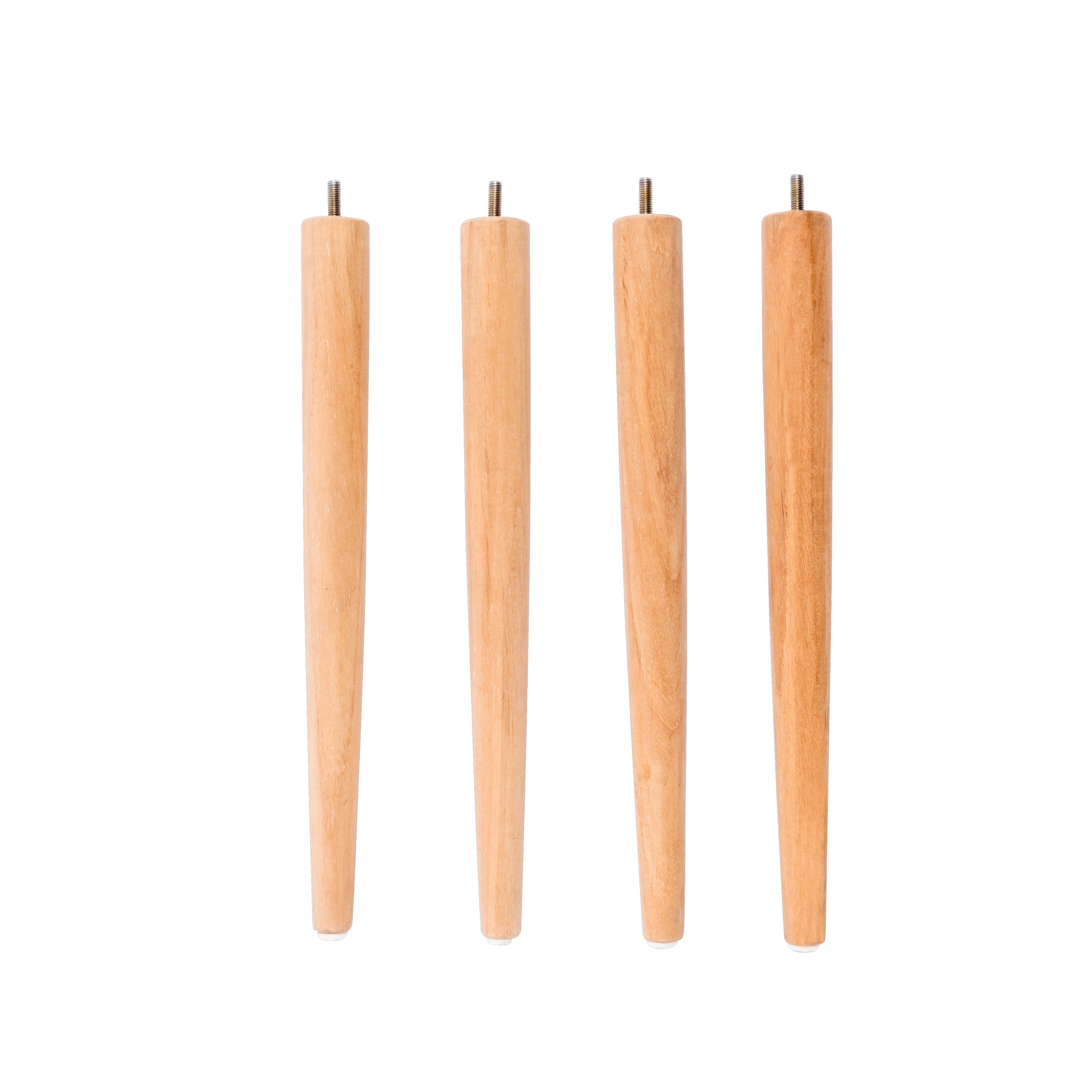 FRIDA / FRAY Set van 4 poten teak naturelH 42,7 cm - Ø 3,8 cm