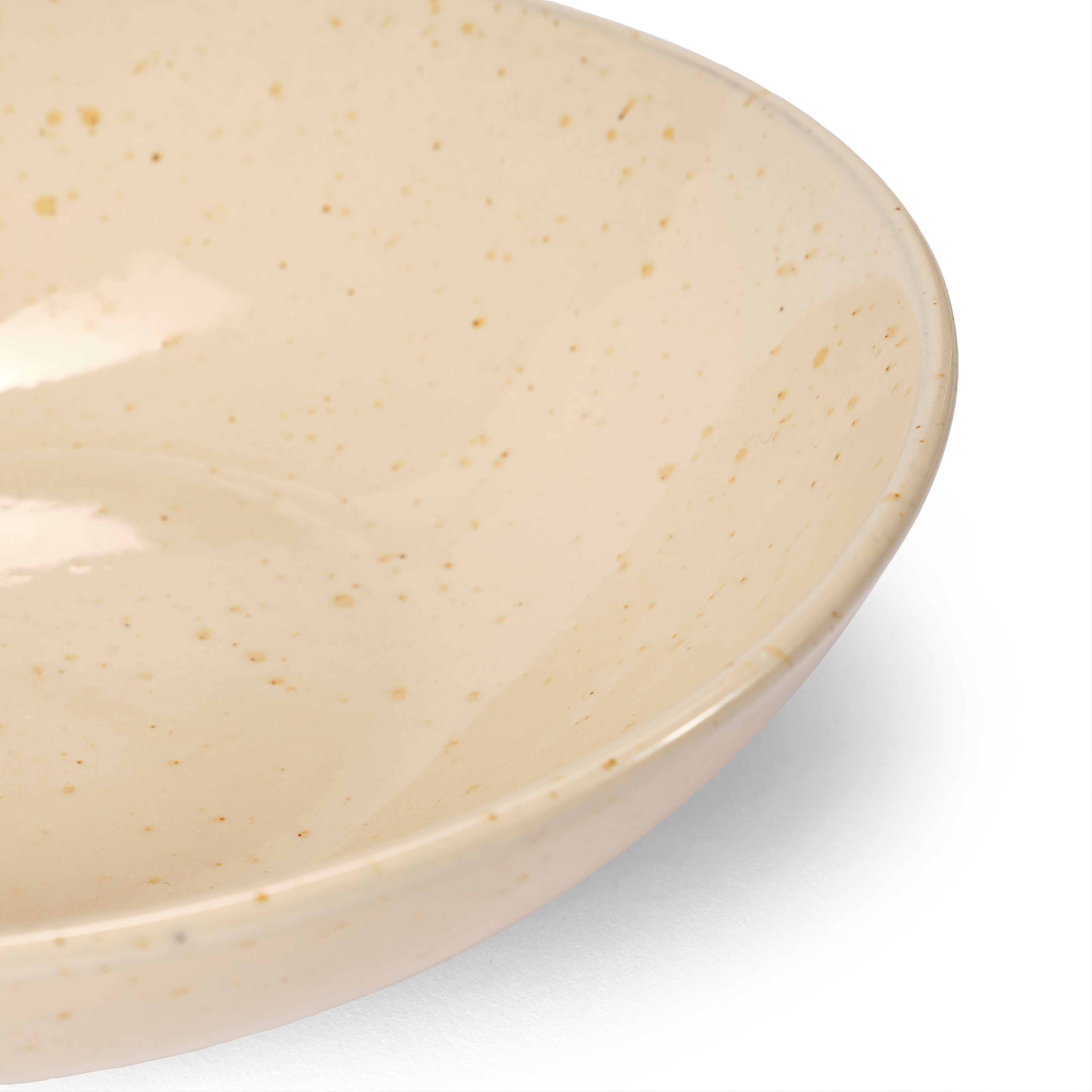 TERRA Diep bord beige - set van 4 Ø 21 cm