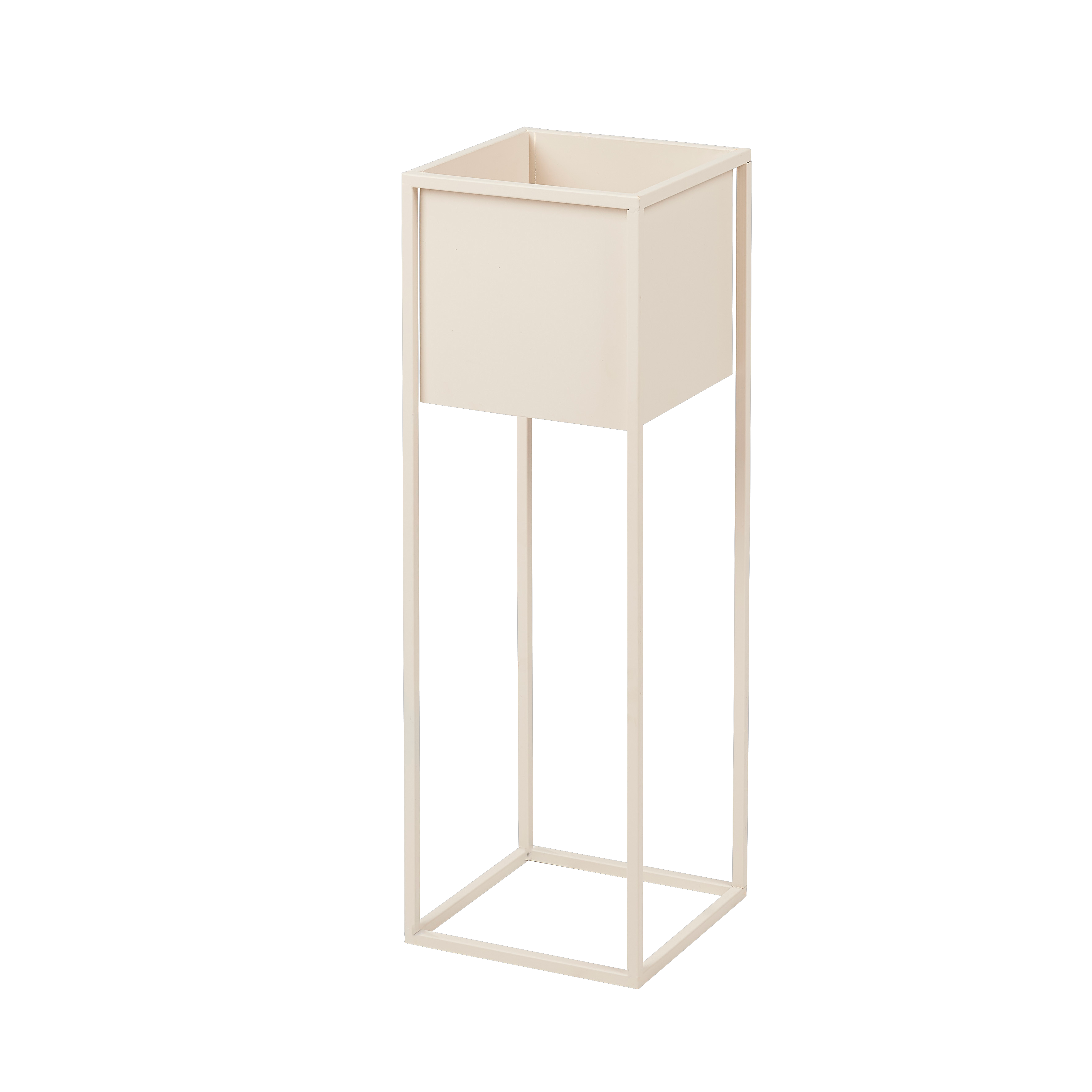 LARGO Bloempot crèmeH 60 x B 20 x D 20 cm