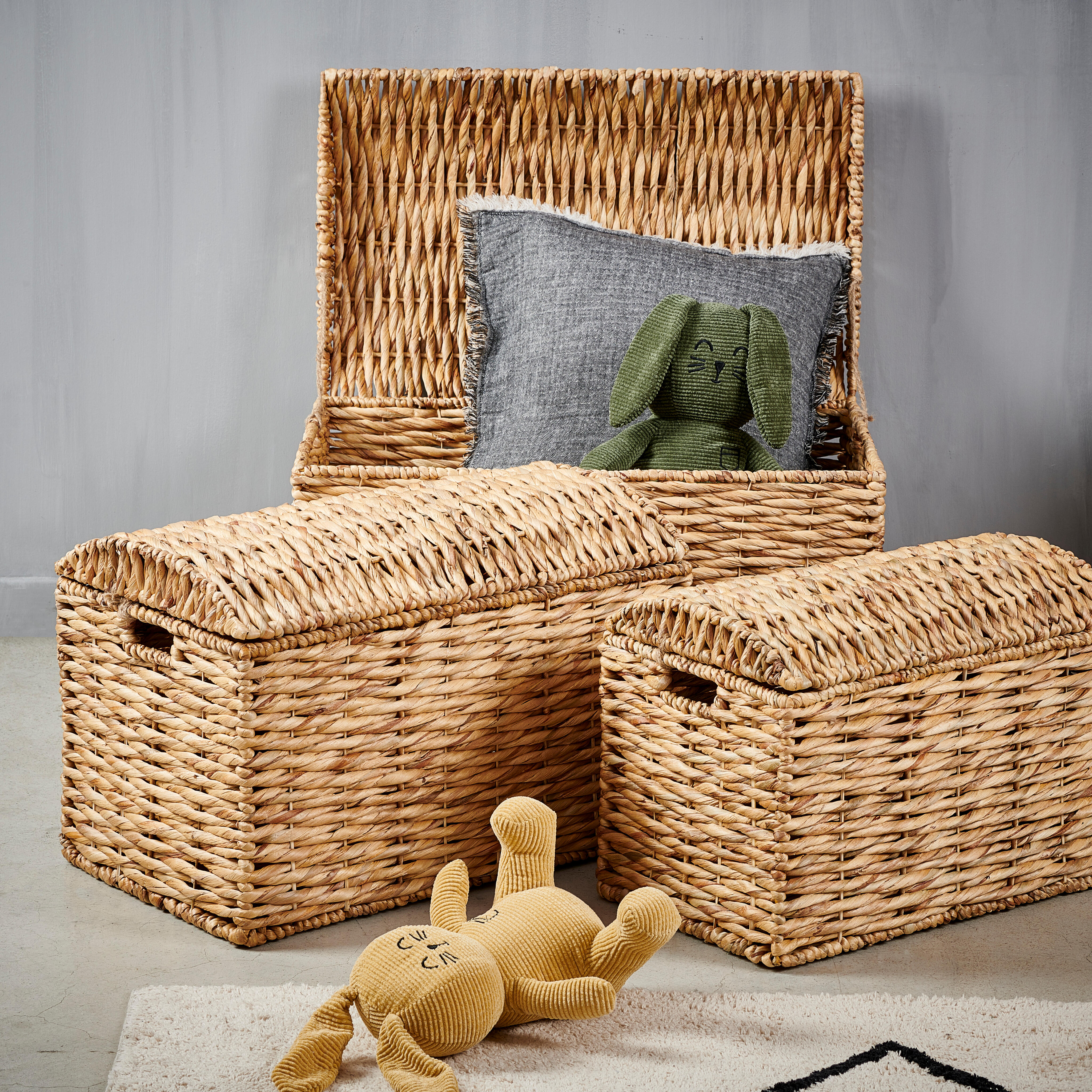 MILEY Opbergkoffer naturelH 45 x B 70 x D 44 cm - CASA