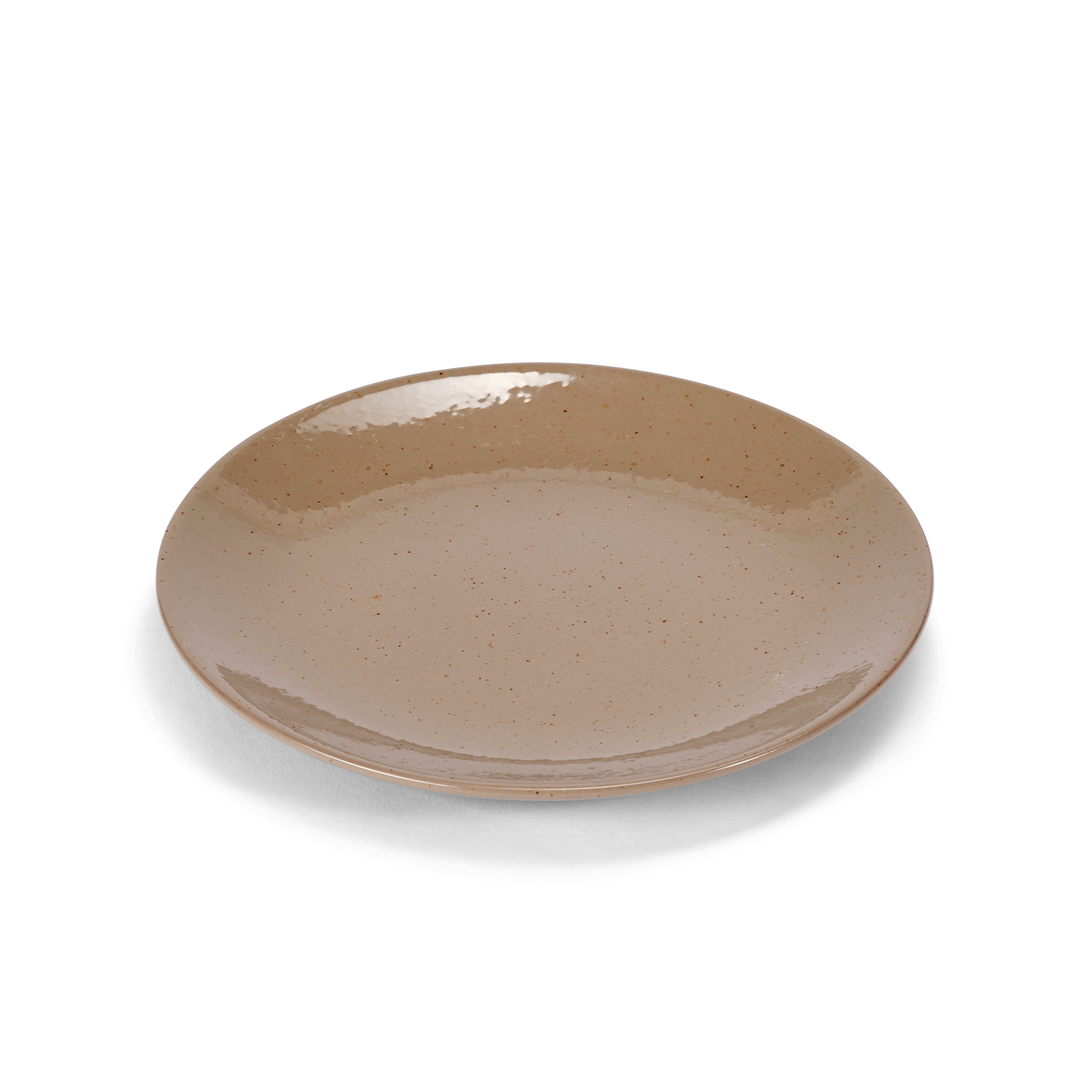 TERRA Bord taupe - set van 4 Ø 21 cm