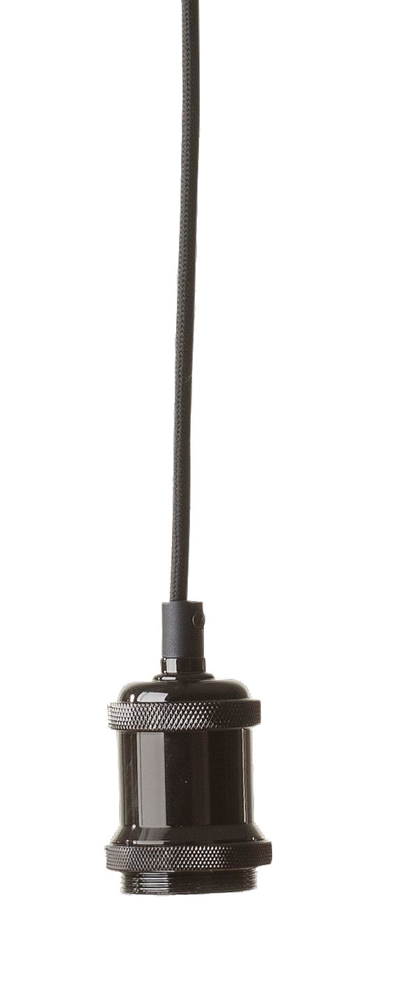 ALU Pendel zwart, metaalL 120 cm