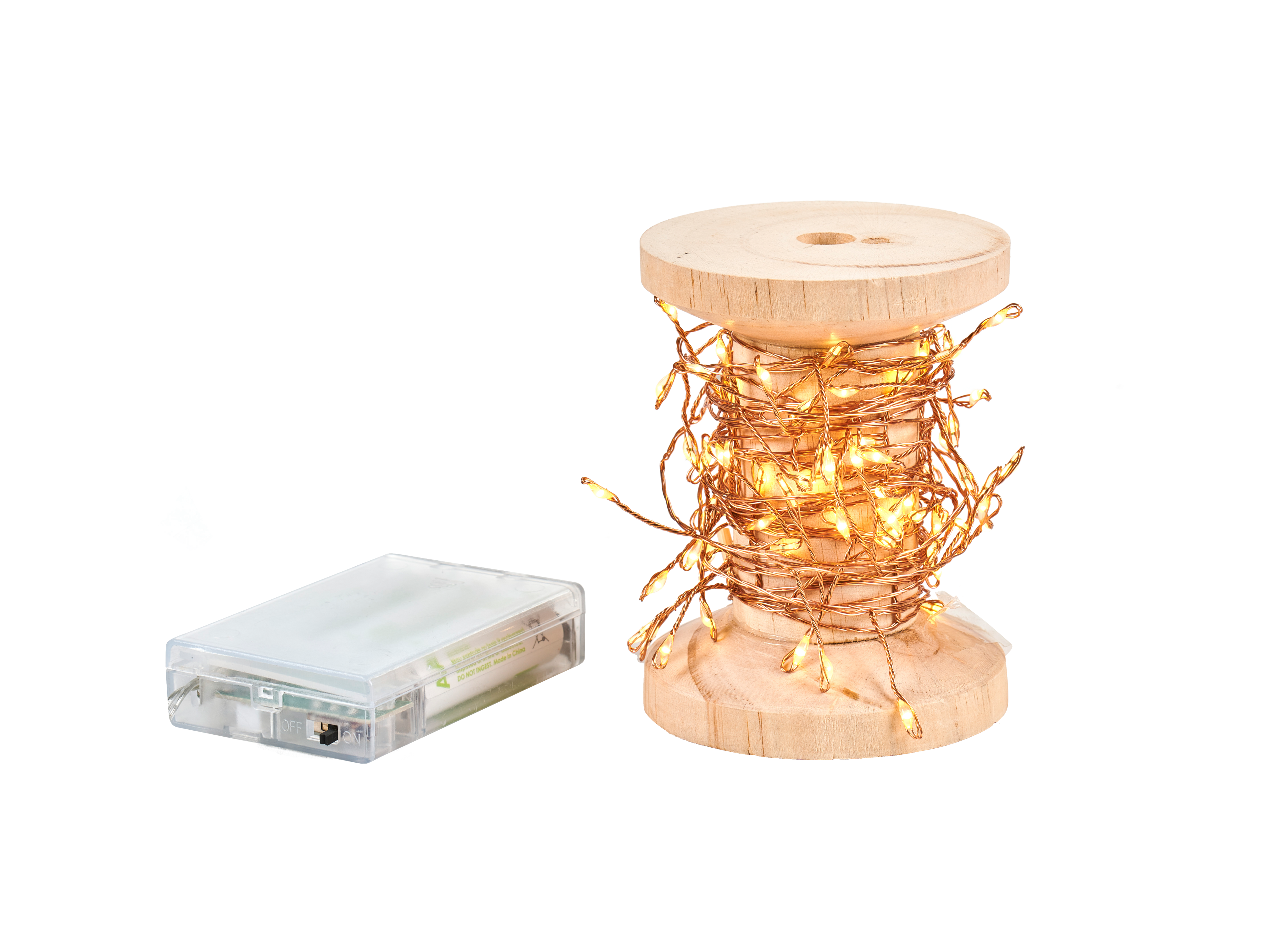 ELLI Lichtsnoer cluster met 100 leds koperH 9,5 cm - Ø 7,5 cm