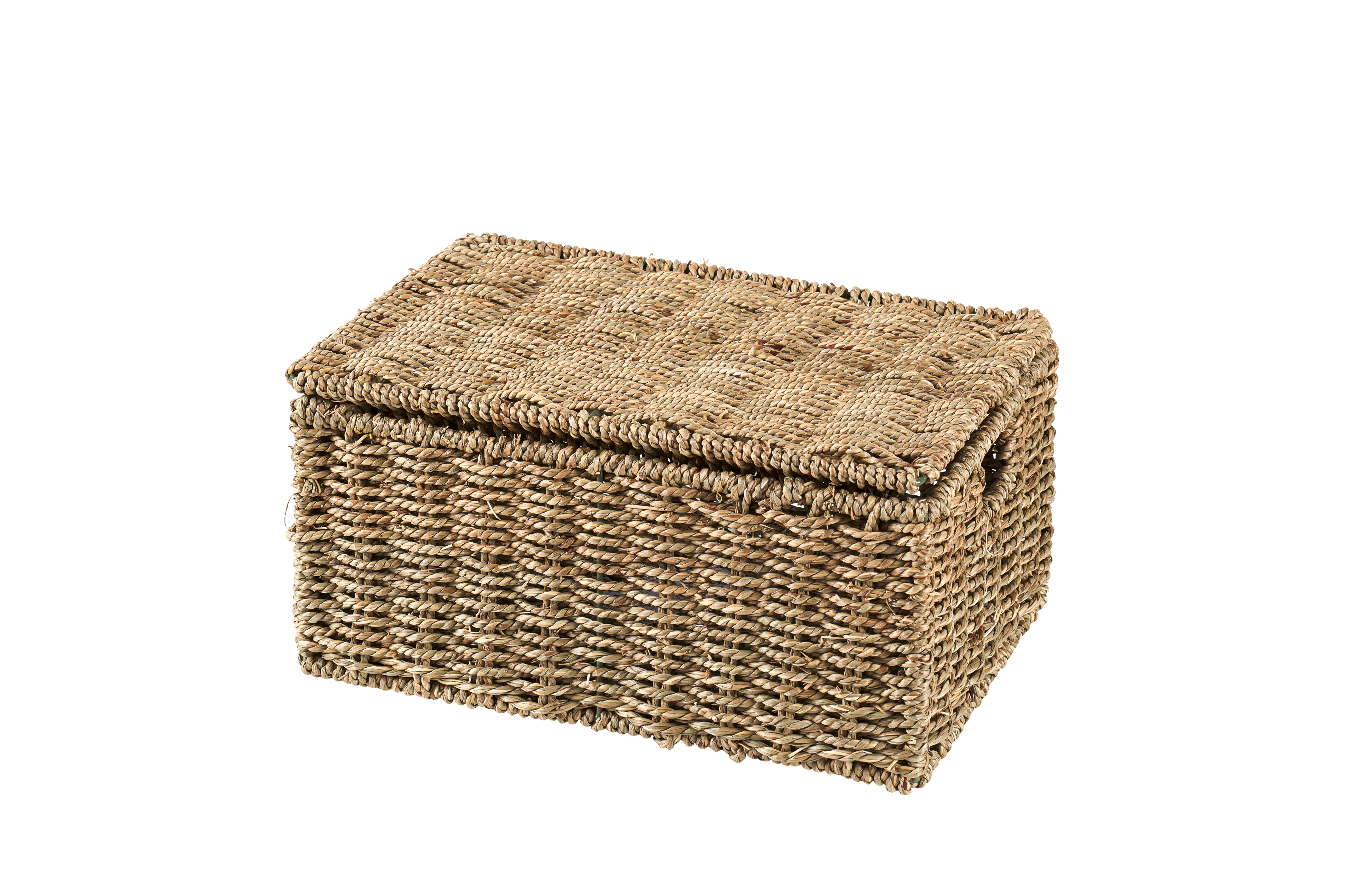 SEAGRASS Opbergmand M met deksel naturelH 19,5 x B 36 x D 25 cm