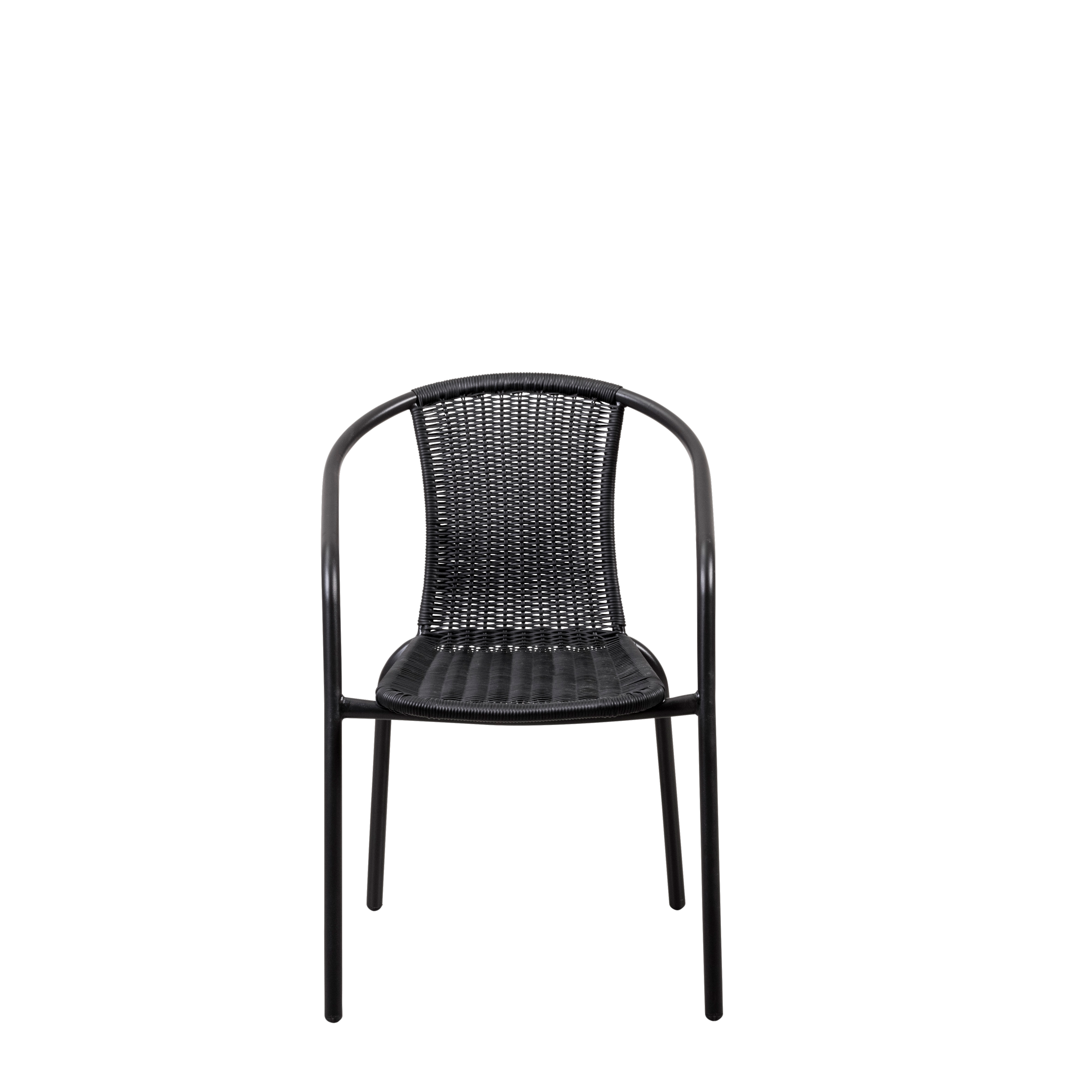 GERONA Stapelstoel zwartH 77 x B 58 x D 53 cm - CASA