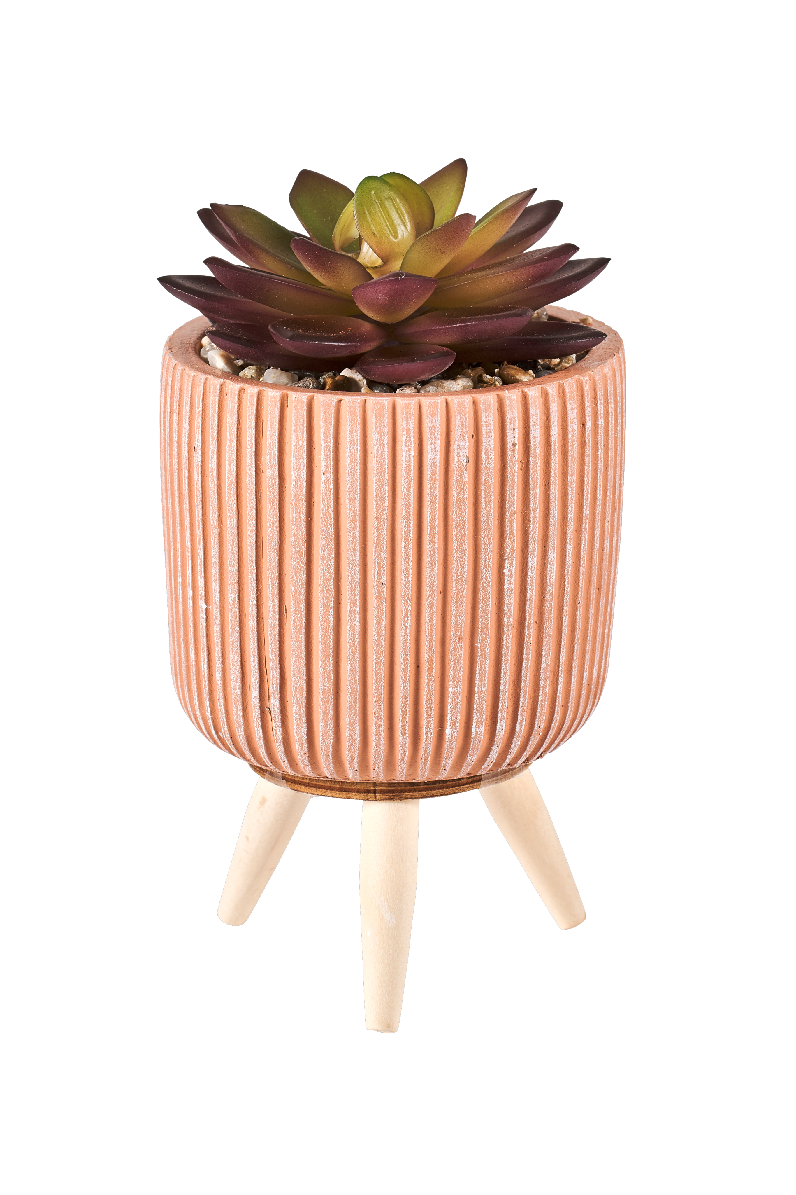 STRIPE Kunstvetplant in pot multicolorH 14 cm - Ø 7,5 cm