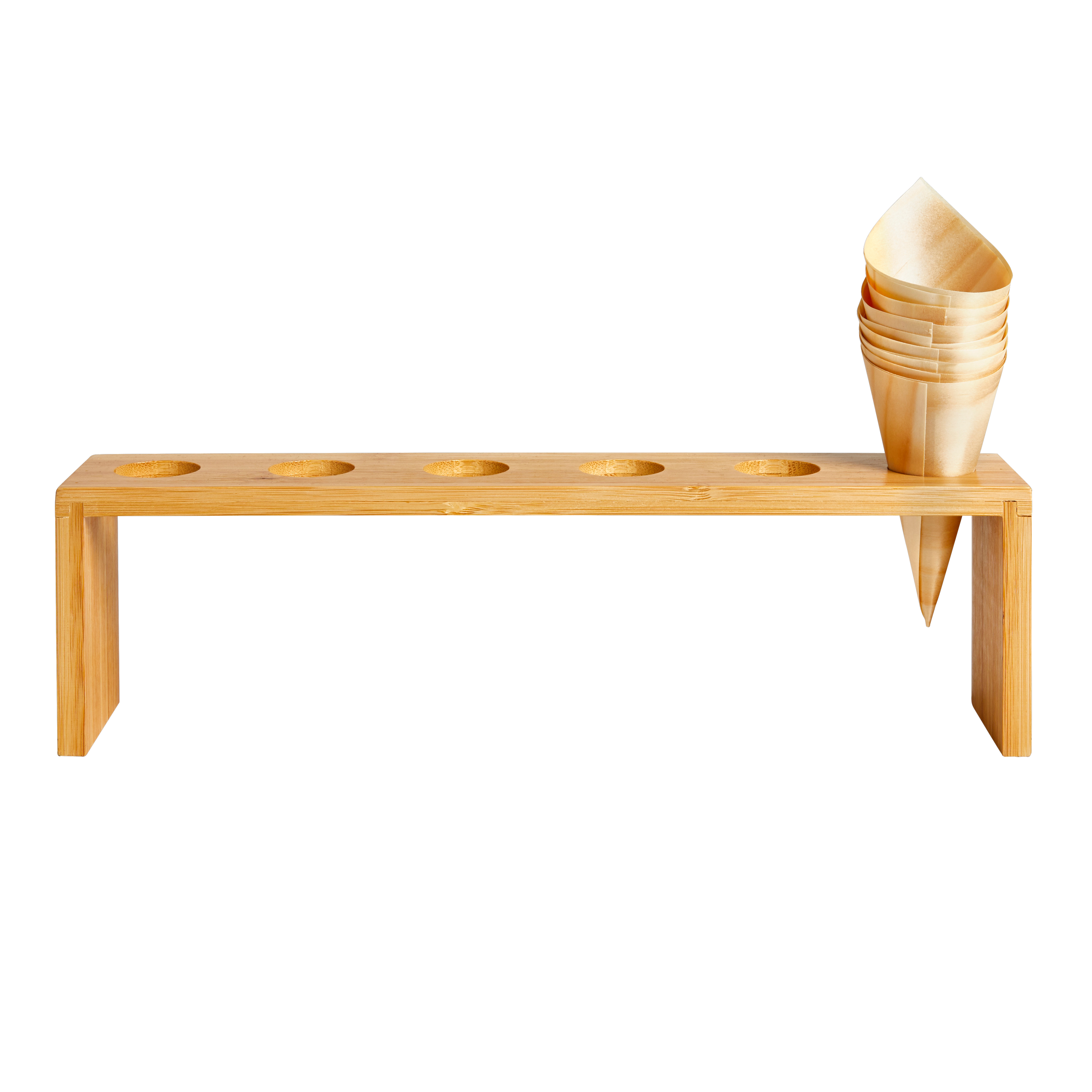 APERO STAANDER voor puntzakjes naturelH 9 x B 33 x D 6 cm