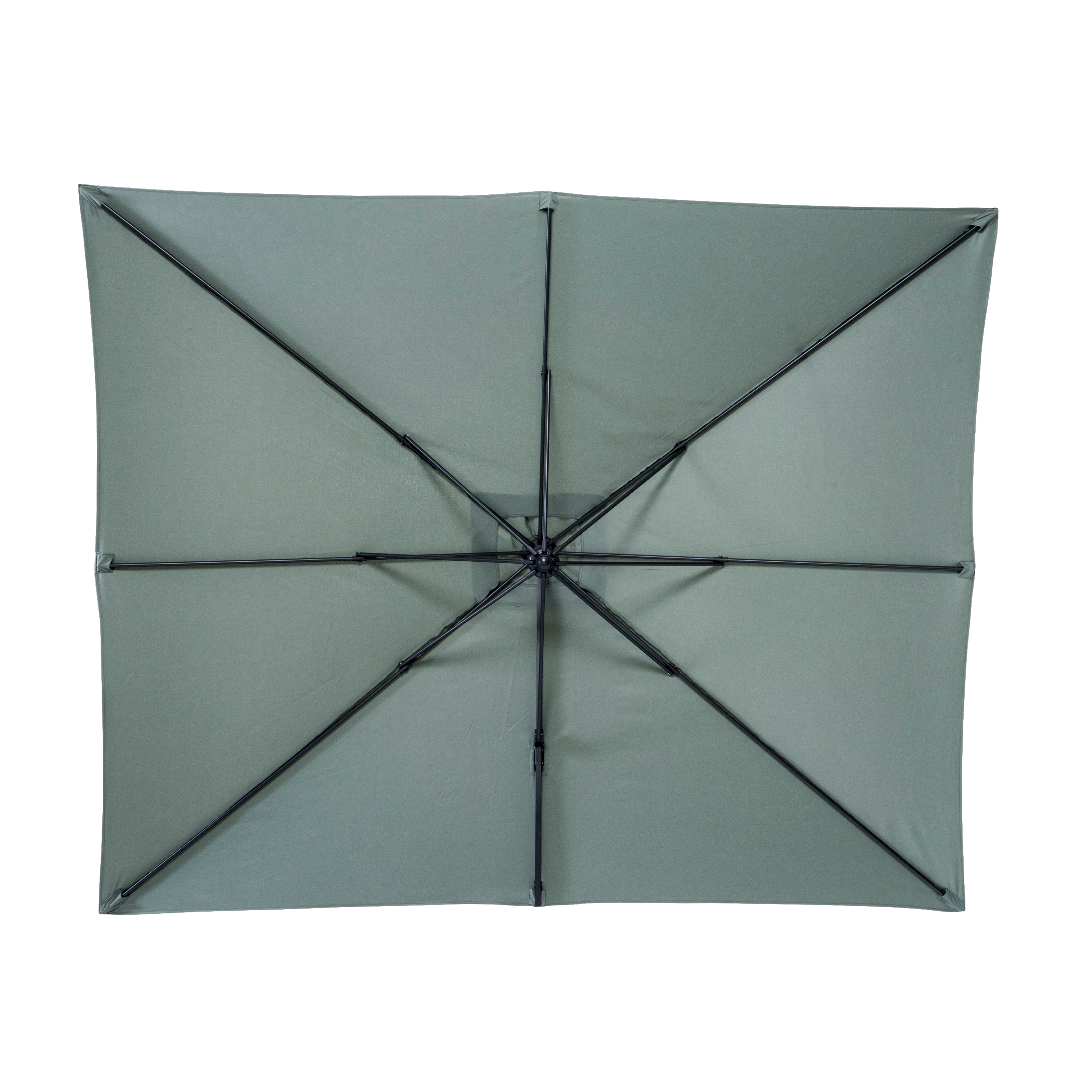 RIVA Hangparasol zonder parasolvoet groenH 250 x B 240 x L 300 cm