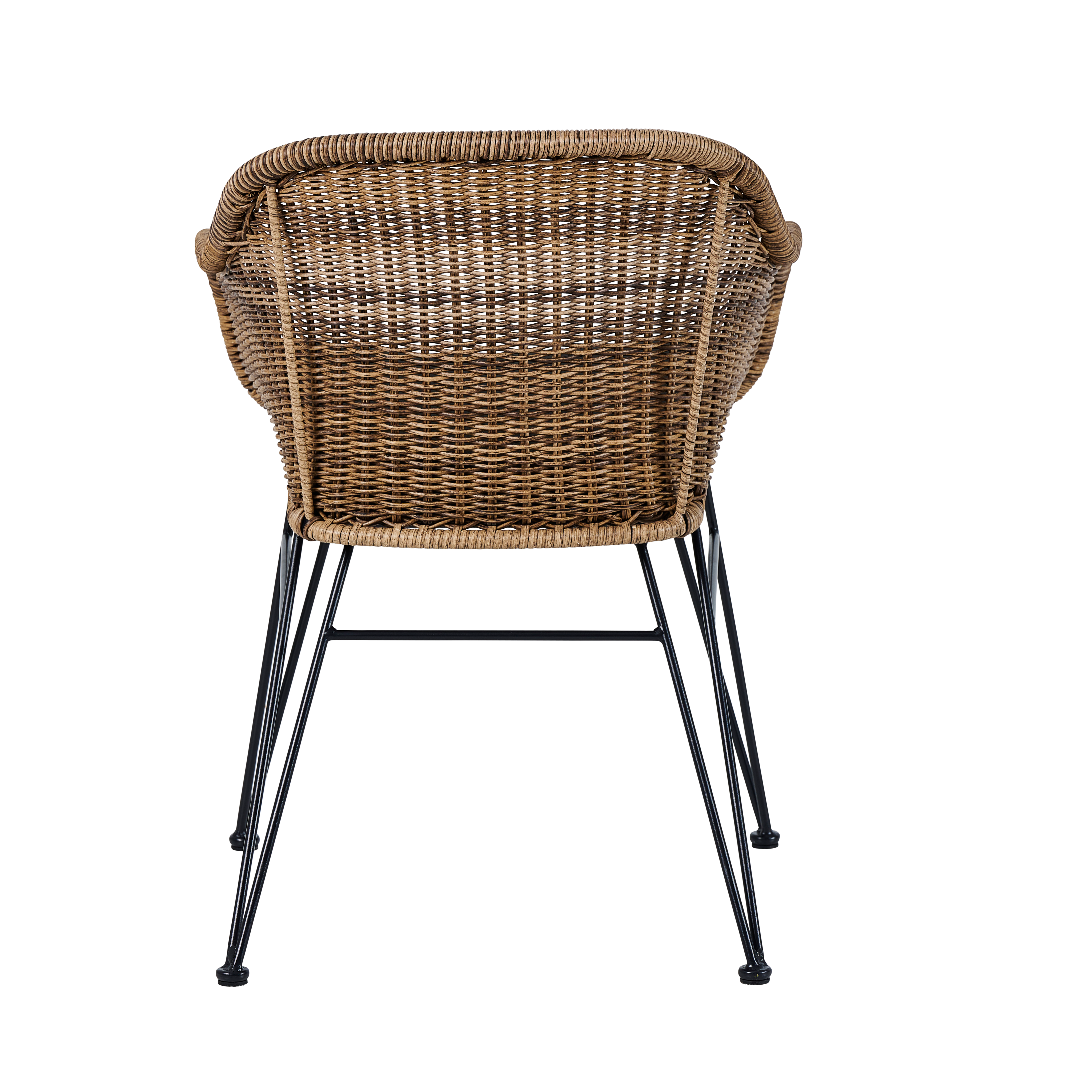 VIENNA Eetkamerstoel kuip zwart, naturelH 78 x B 57 x D 61 cm