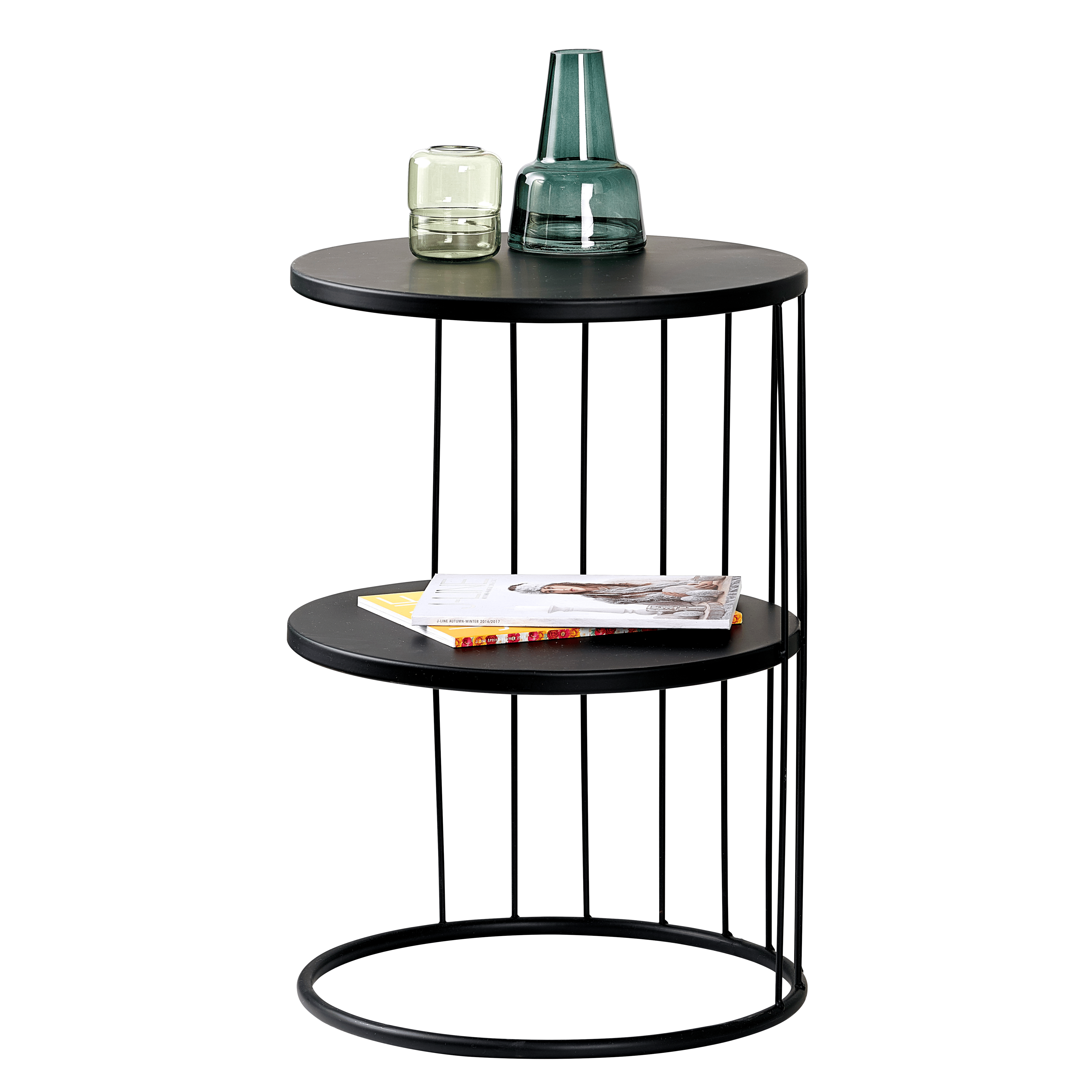 ELMER Bijzettafel zwartH 51,5 cm - Ø 35 cm