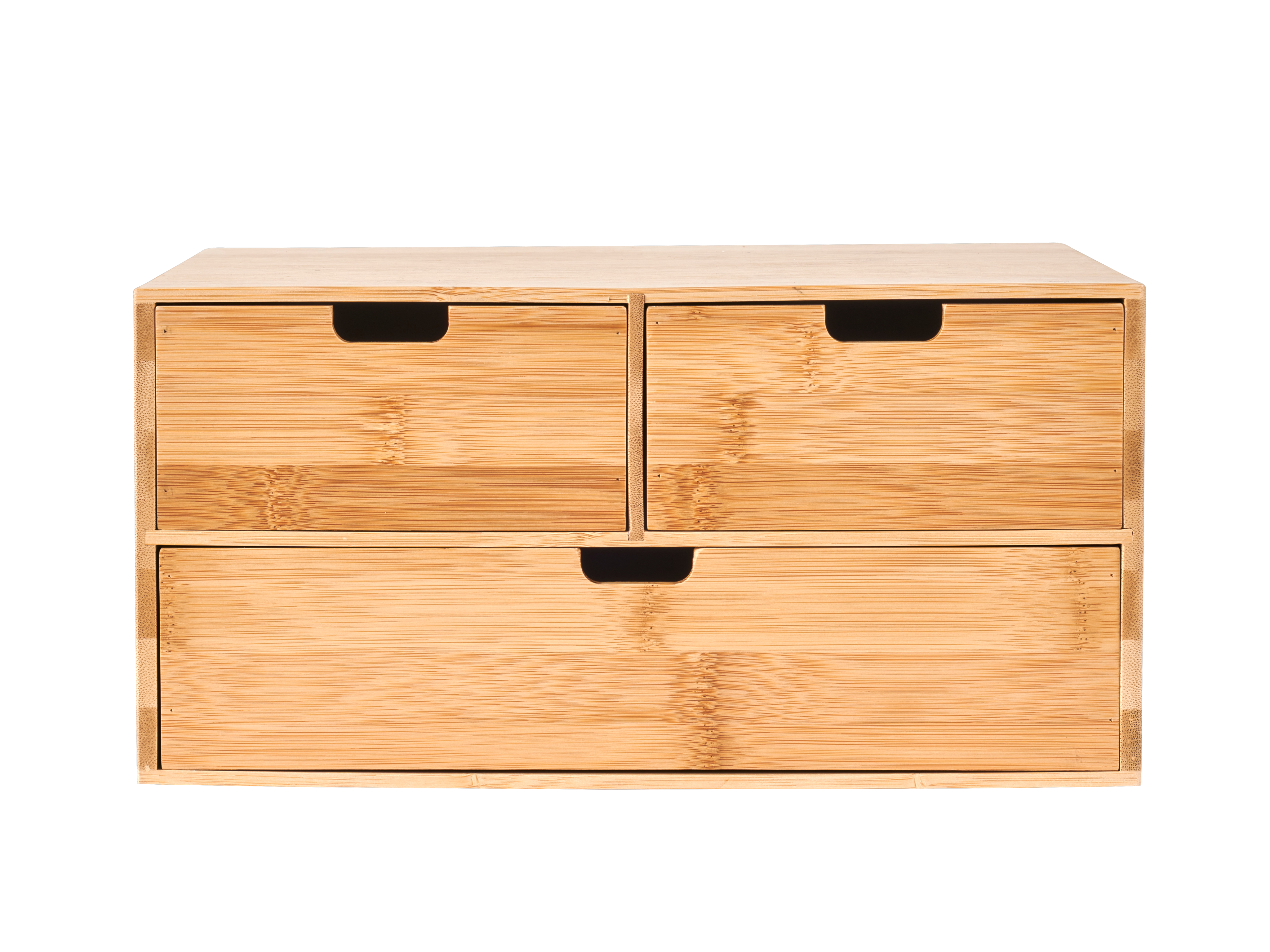 BAMBOO Opbergkast 3 laden naturelH 16 x B 33,5 x D 24 cm