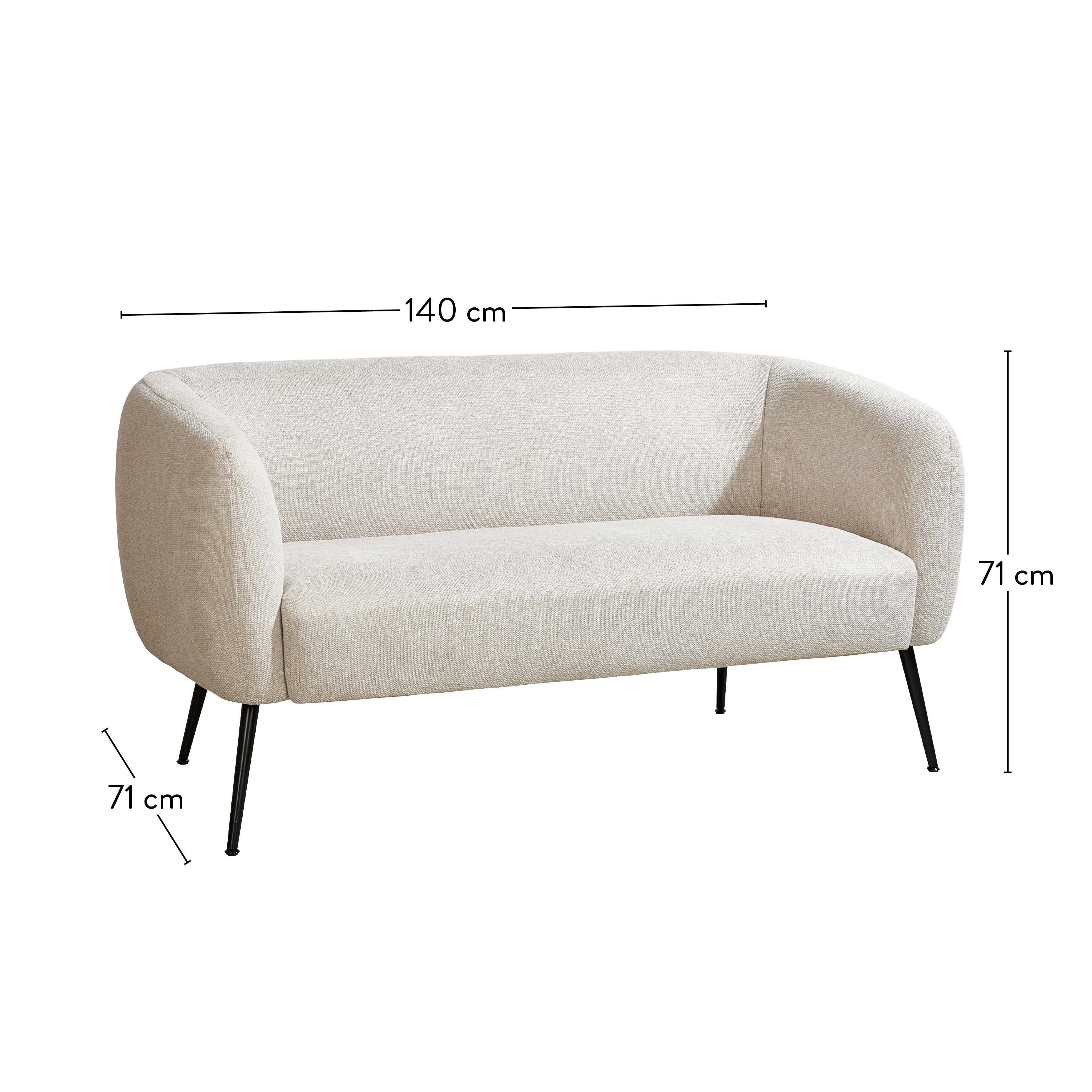 DAVI Zetel gebroken witH 71 x B 140 x D 71 cm