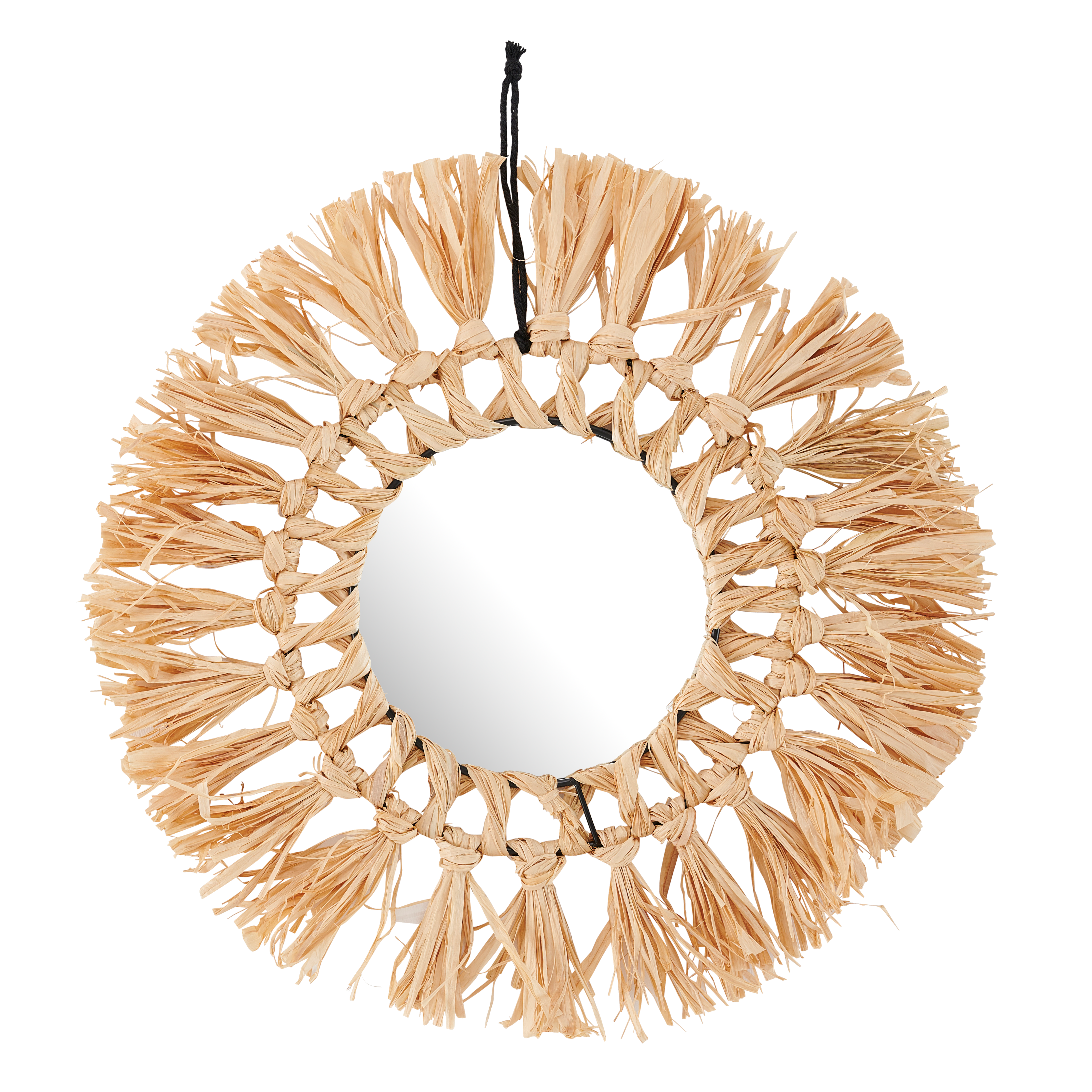 RAFFIA Spiegel naturelØ 35 cm
