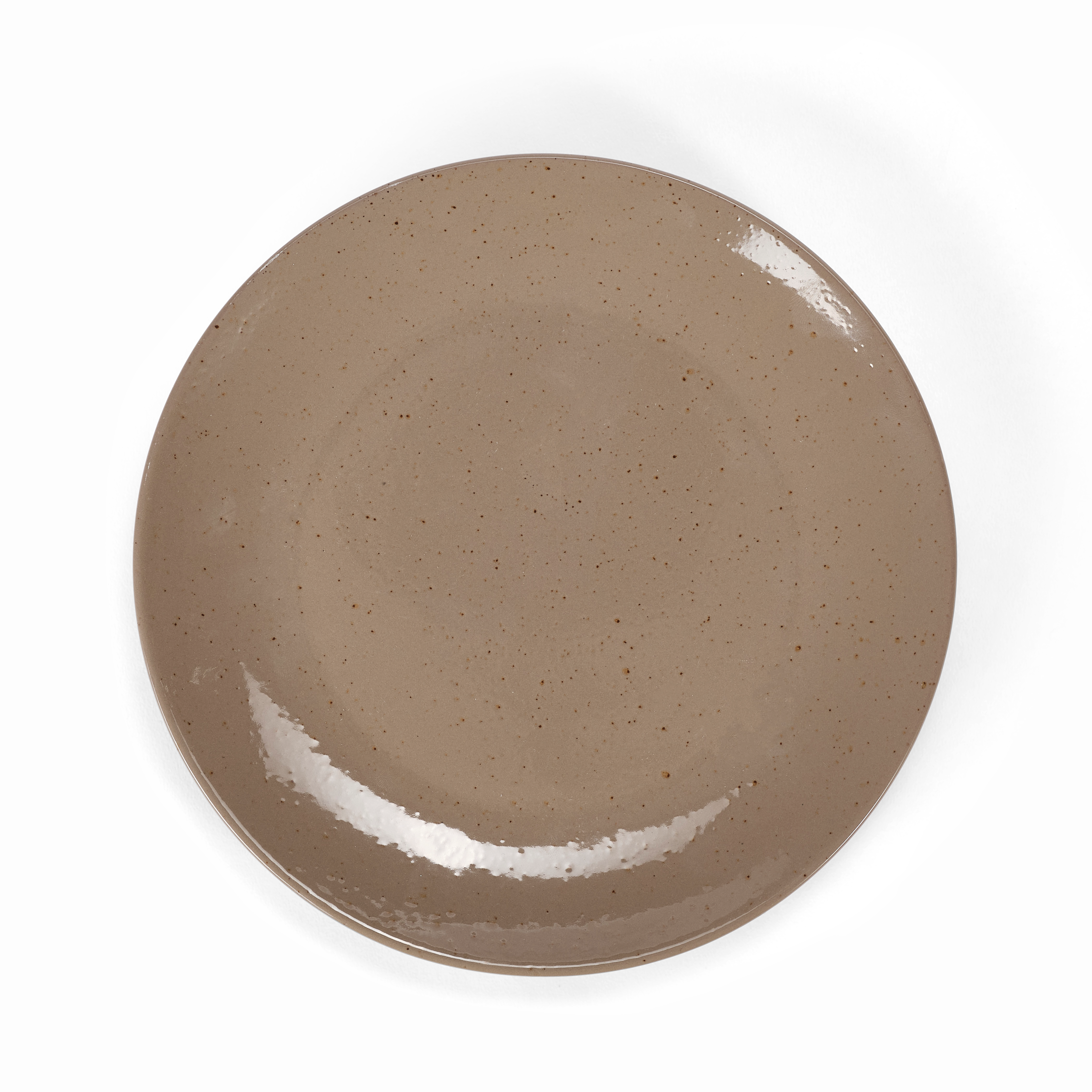 TERRA Bord taupe - set van 4 Ø 27 cm