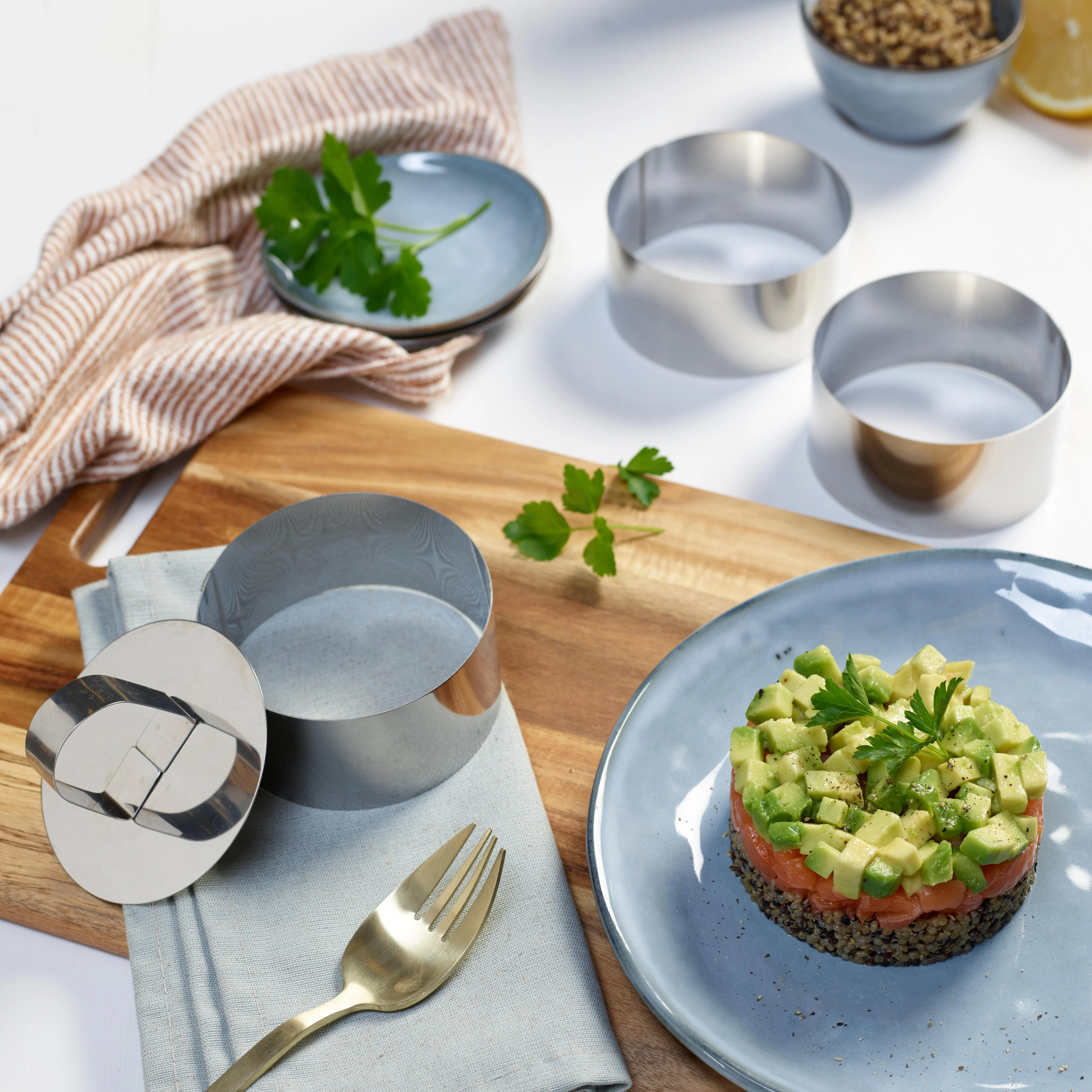 PROLINE Serveerringen set van 3 zilverH 4 cm - Ø 8 cm