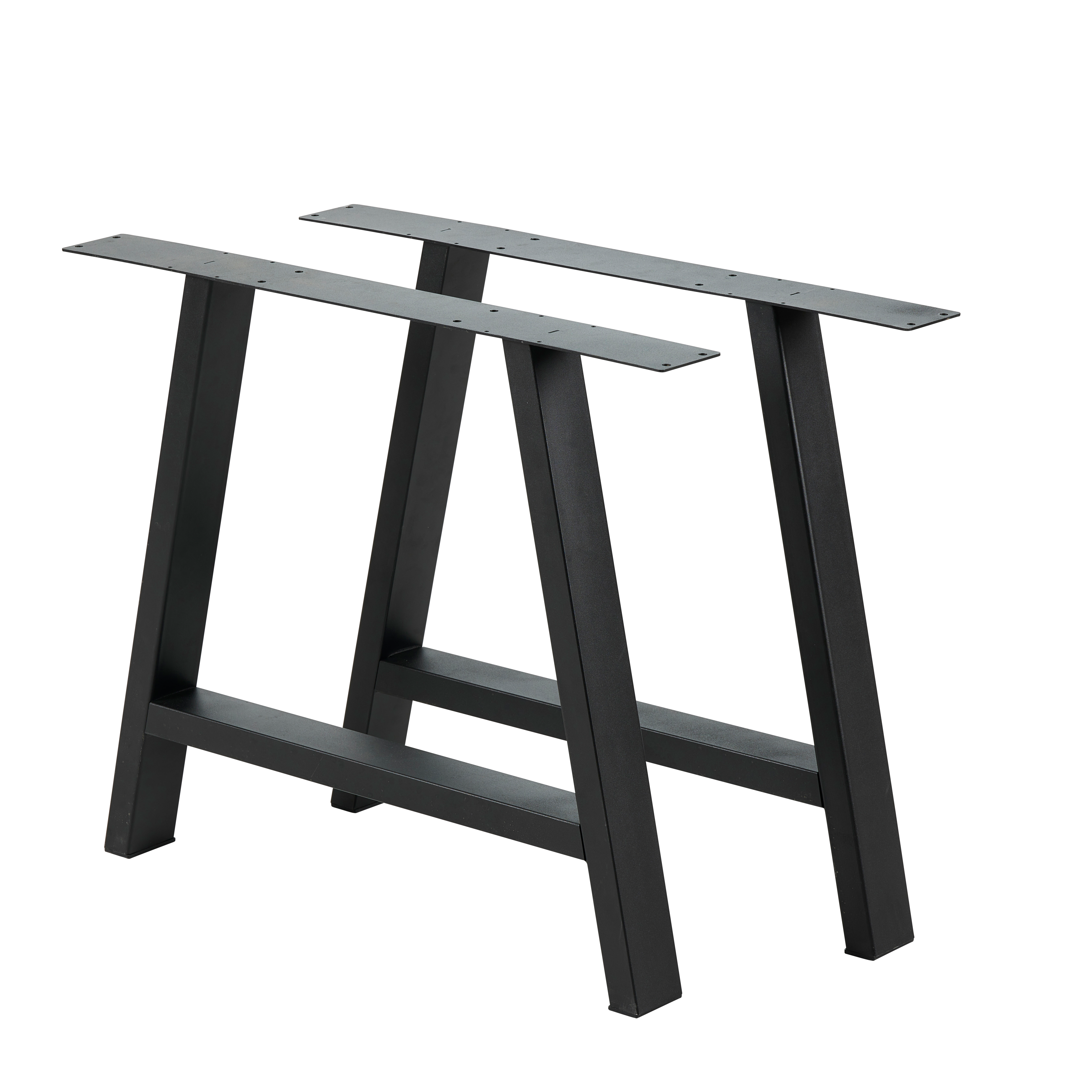 NEW OAK A-tafelpoten zwartH 72 x B 79 x D 8 cm
