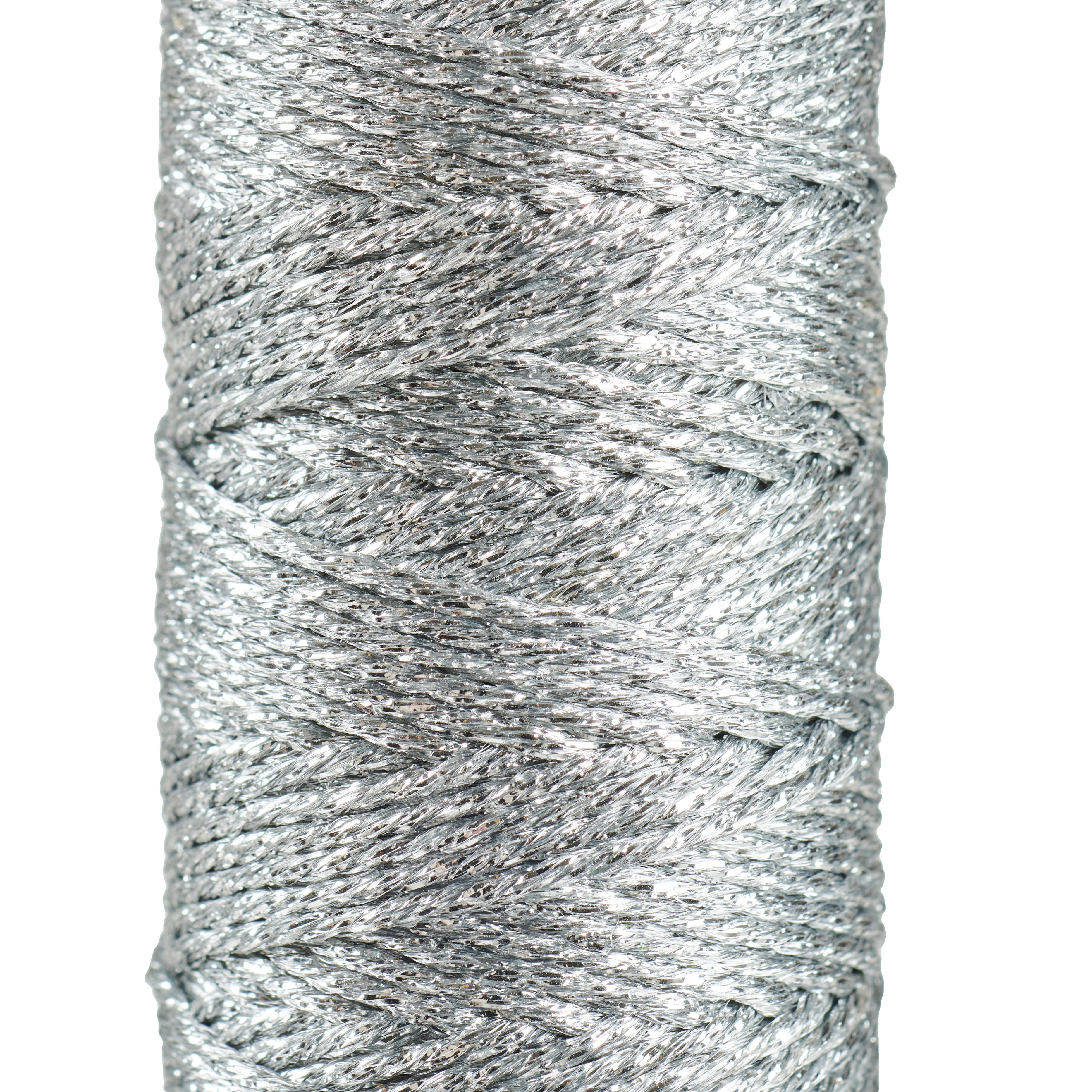 FLASHY Glitterkoord zilverL 2500 cm