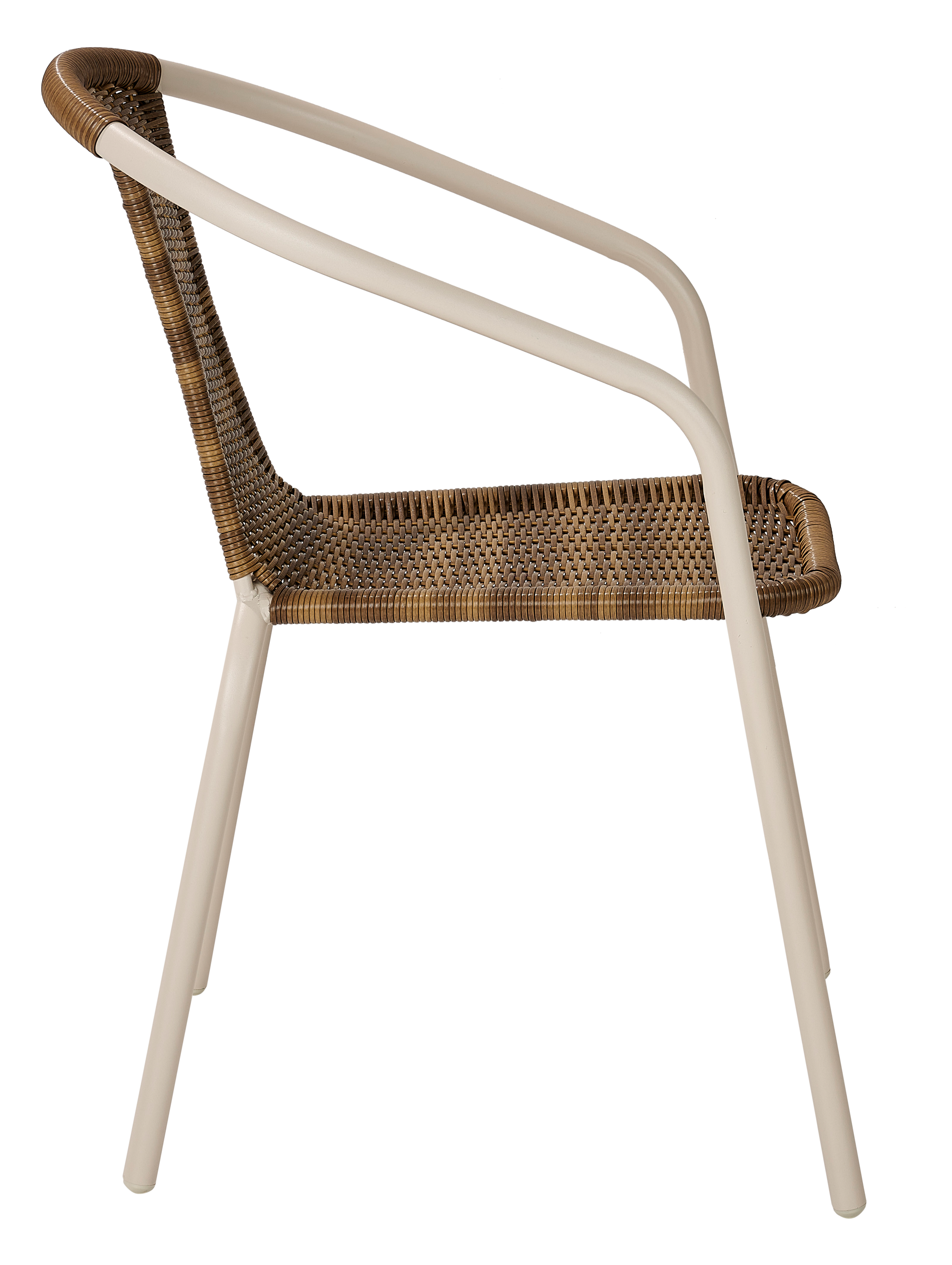 GERONA Stapelstoel zand + naturelH 77 x B 58 x D 53 cm