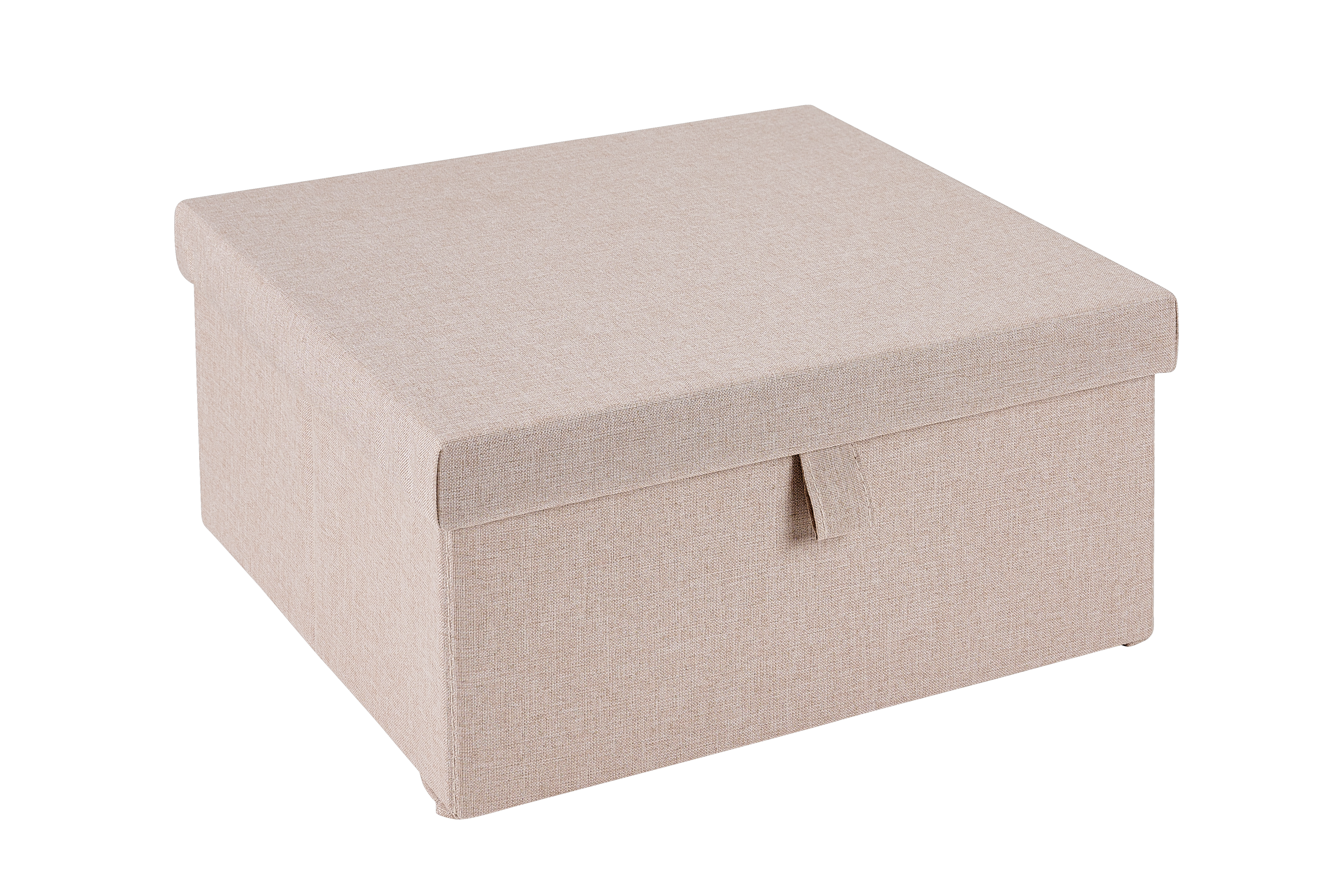 LINOLUX Opbergdoos met deksel beigeH 15 x B 31,5 x D 31,5 cm