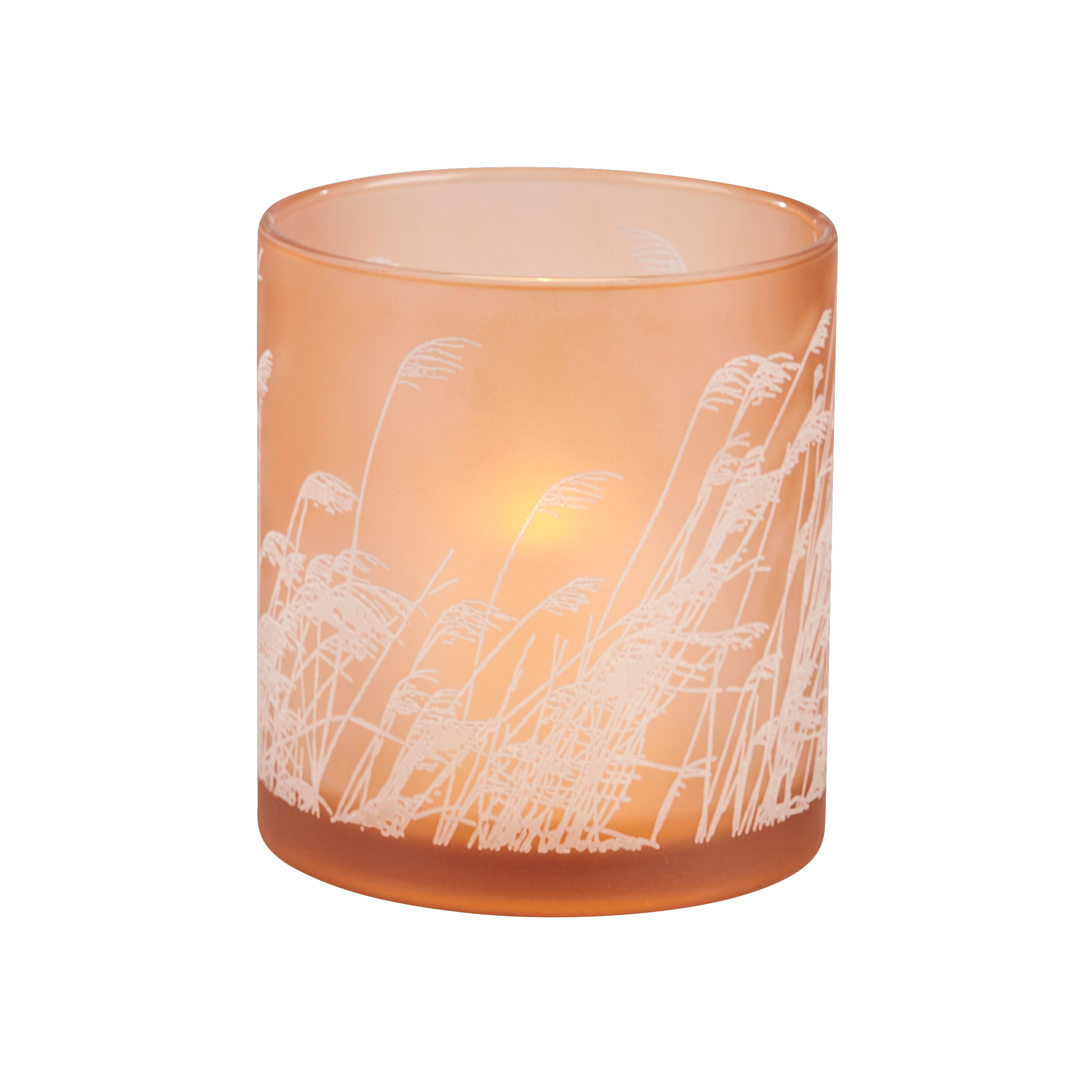 PAMPAS Windlicht oranjeH 15 cm - Ø 15 cm - CASA