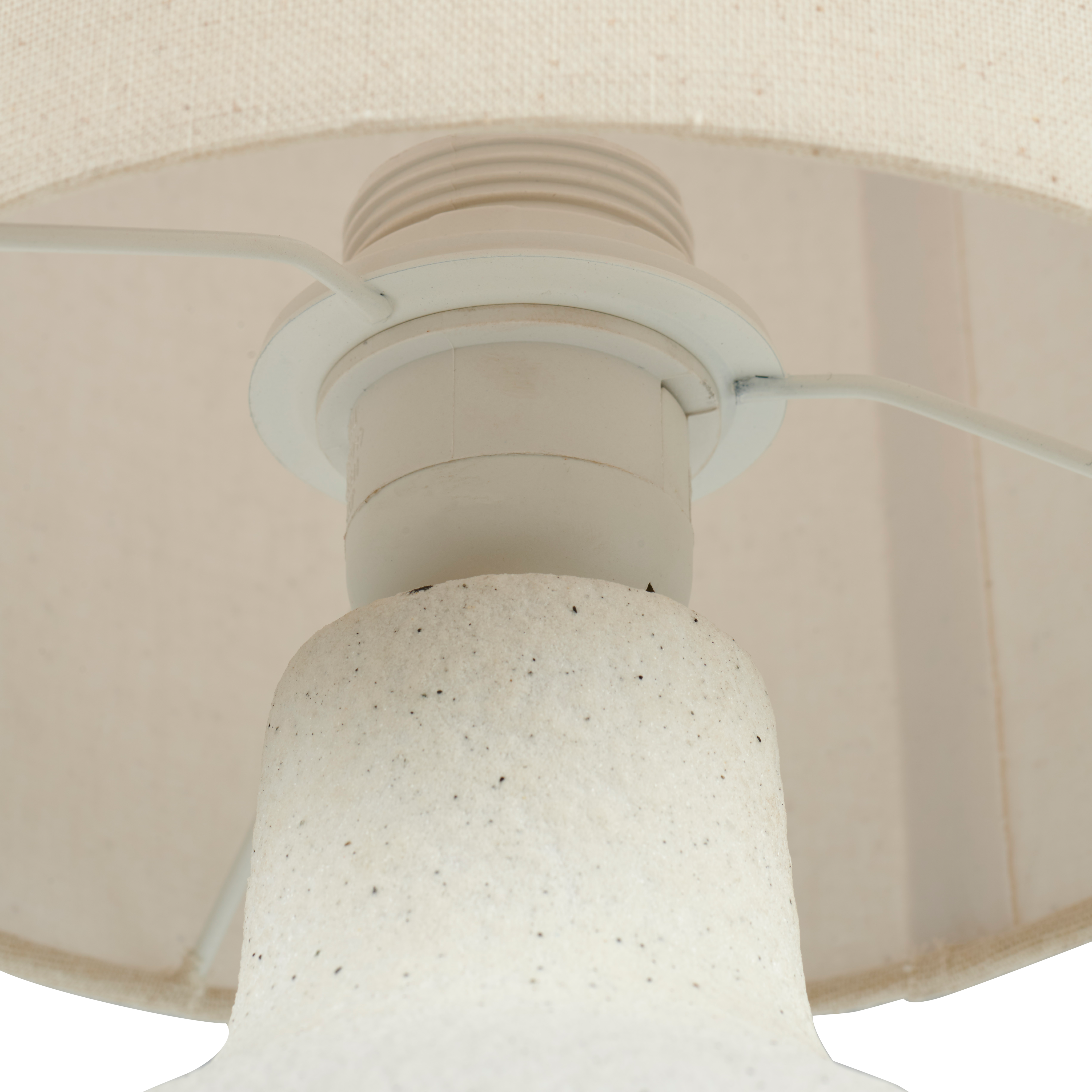 WHITESTONE Tafellamp met kap E27 gebroken witH 50 cm - Ø 20 cm