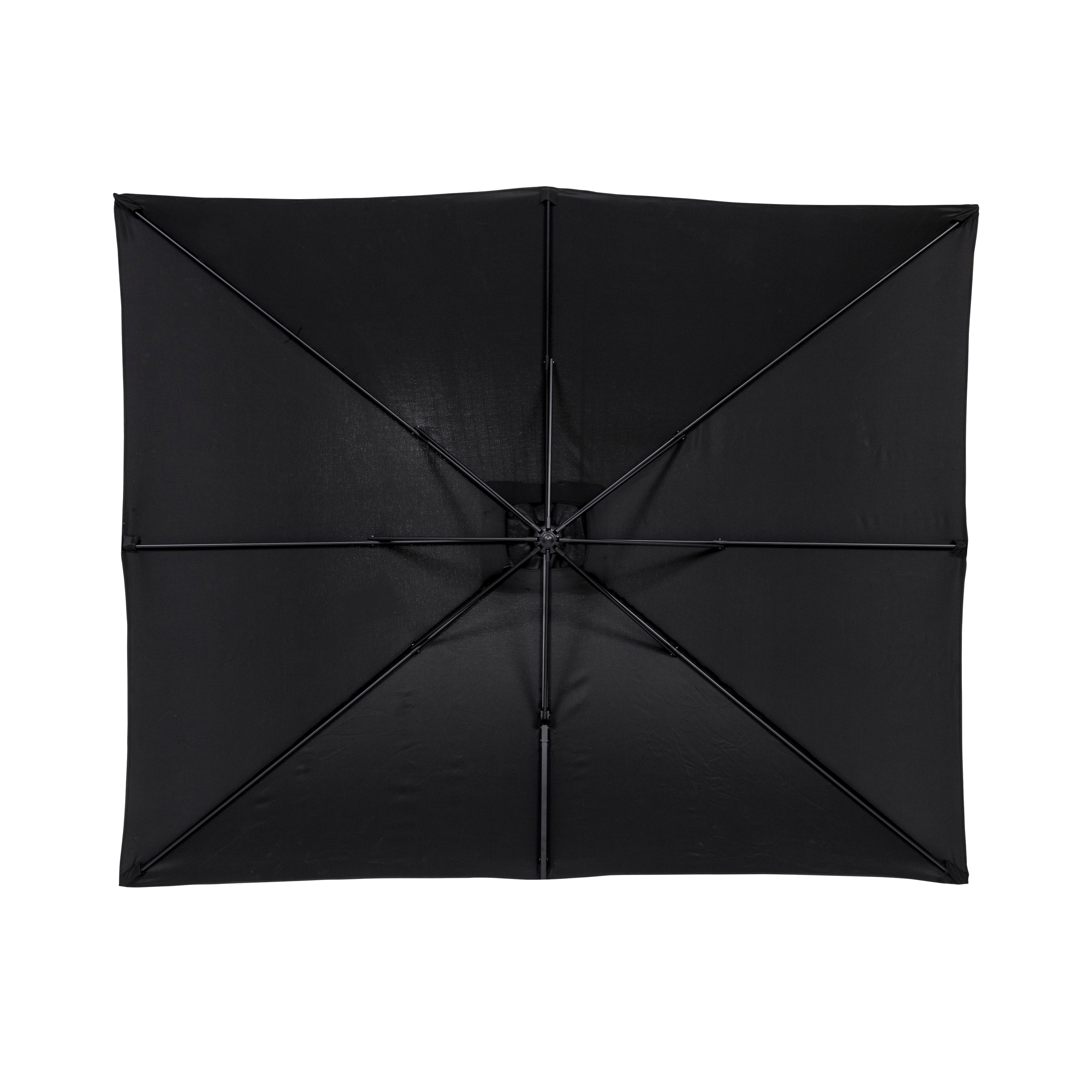 RIVA Hangparasol zonder parasolvoet zwartH 250 x B 240 x L 300 cm