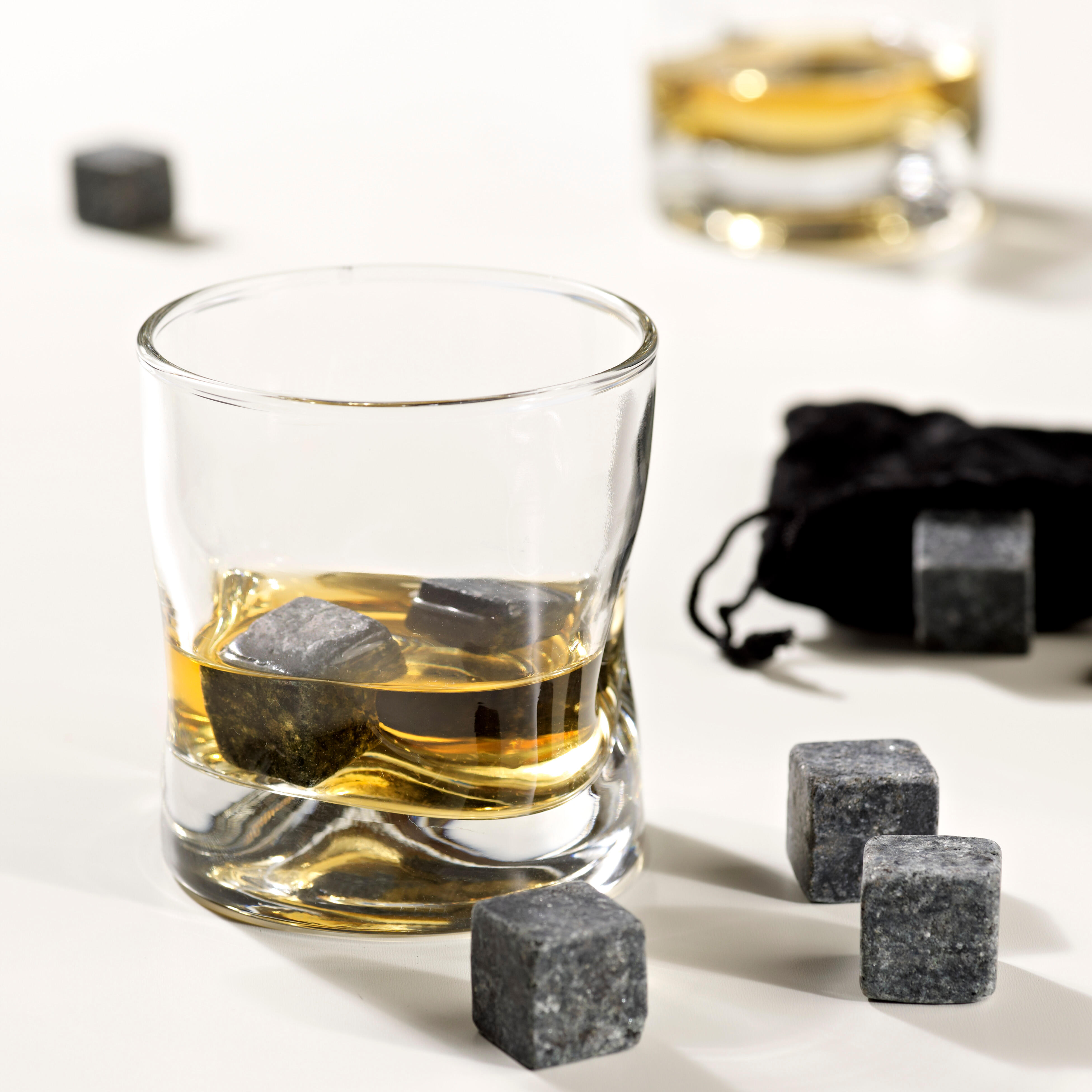 WHISKEY Koelstenen set van 9 donkergrijsH 2 x B 2 cm