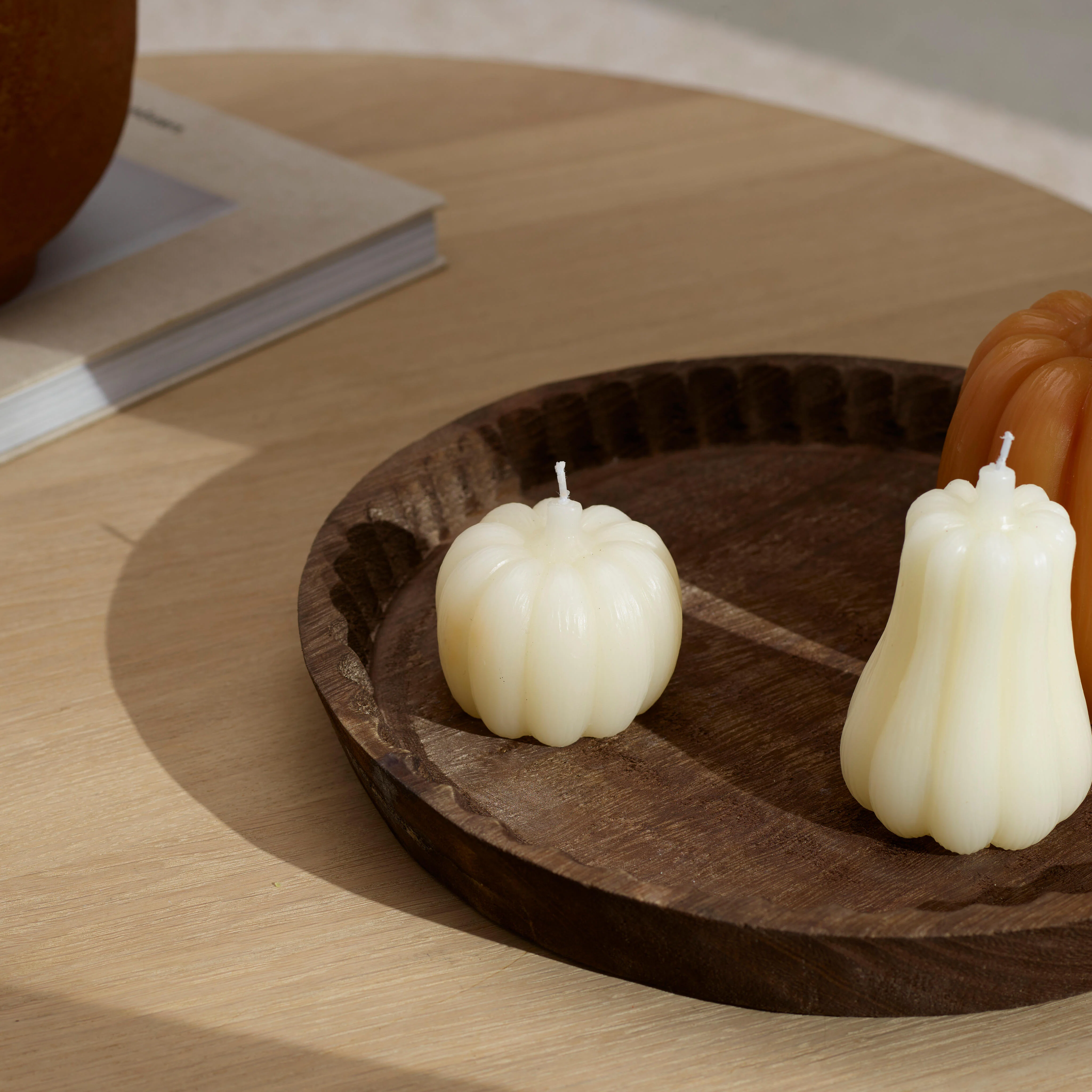 PUMPKIN Kaars ivoorH 6,3 cm - Ø 7 cm - CASA