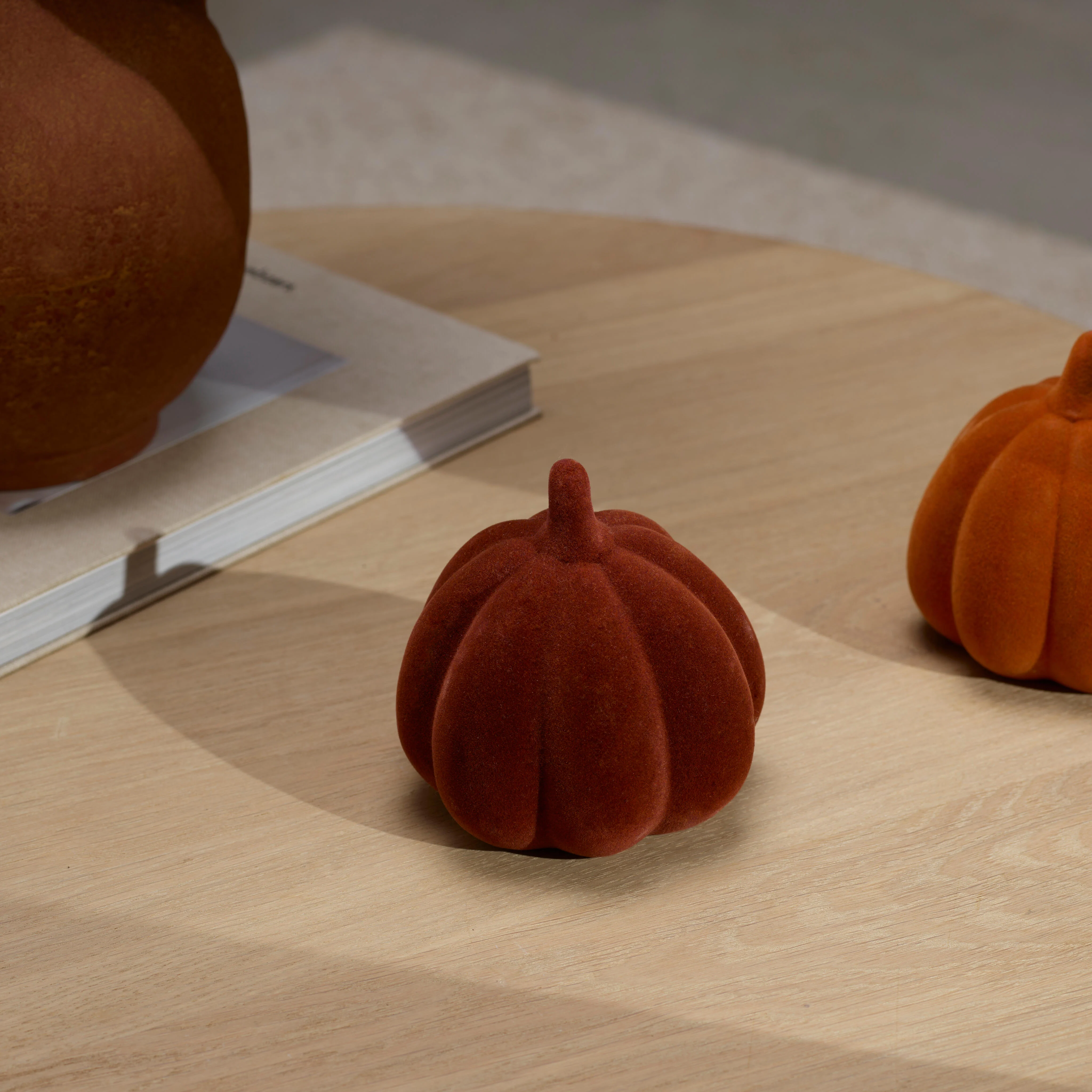 VELVET Pompoen oranjeH 11 cm - Ø 11 cm - CASA