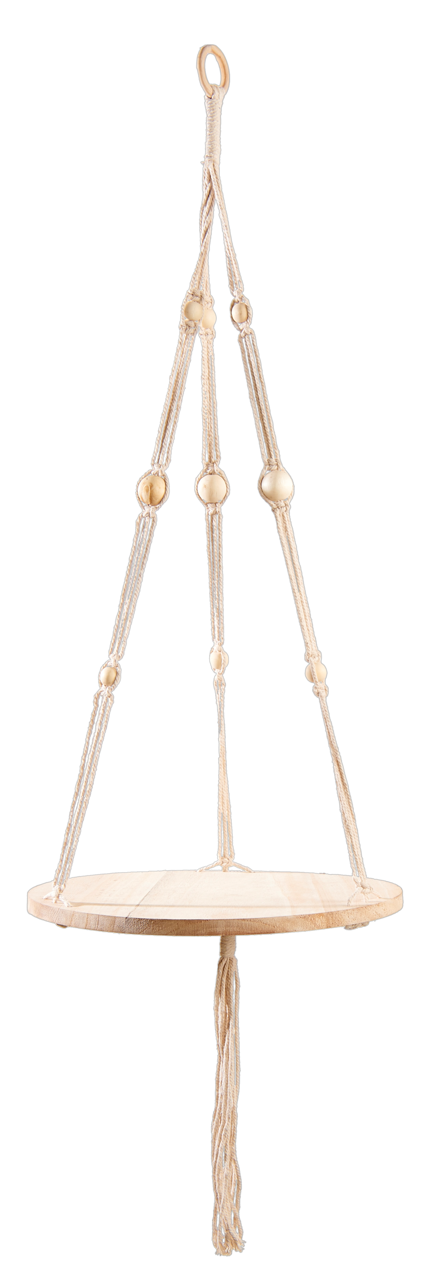 WOODY Plantentafel hangend naturelH 110 cm - Ø 36 cm