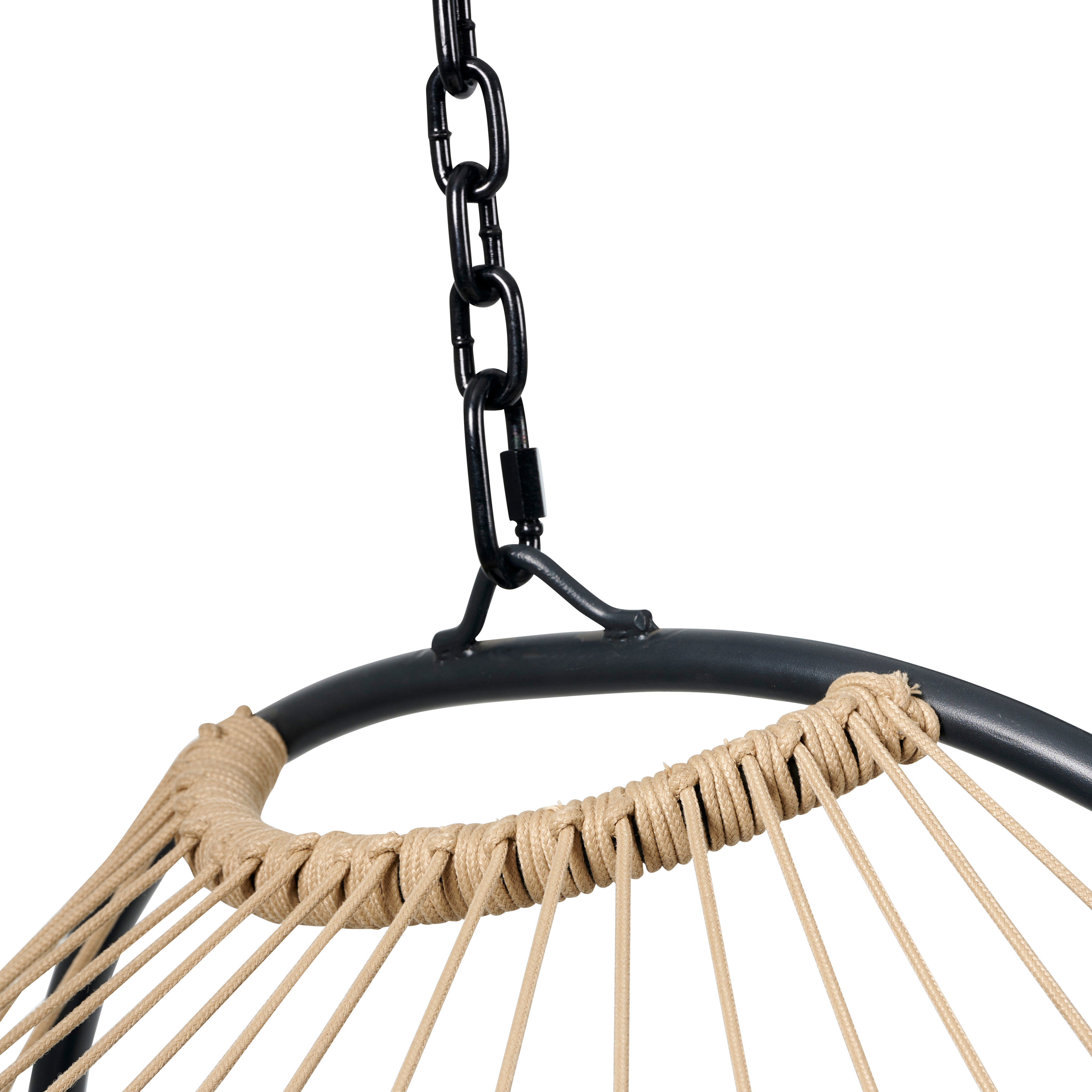 BAZAI Hangstoel met staander zwartH 190 x B 110 x D 96 cm