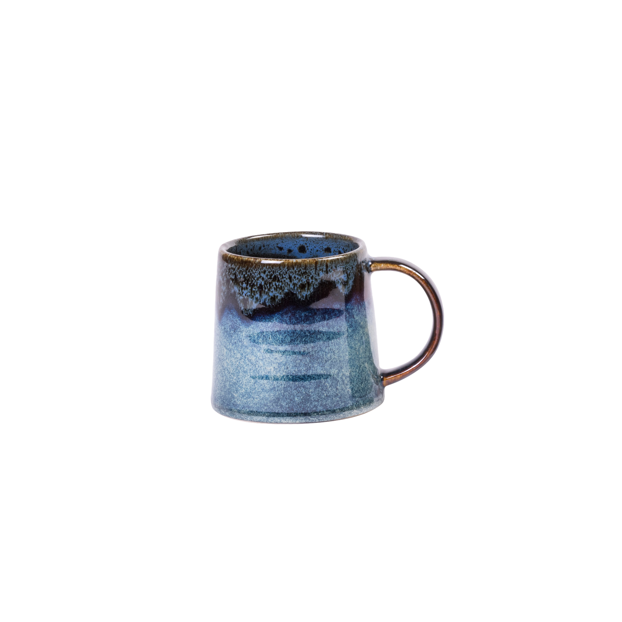 COMA BLUE Mok 45 CL blauw - set van 4 H 9,5 cm - Ø 10,5 cm
