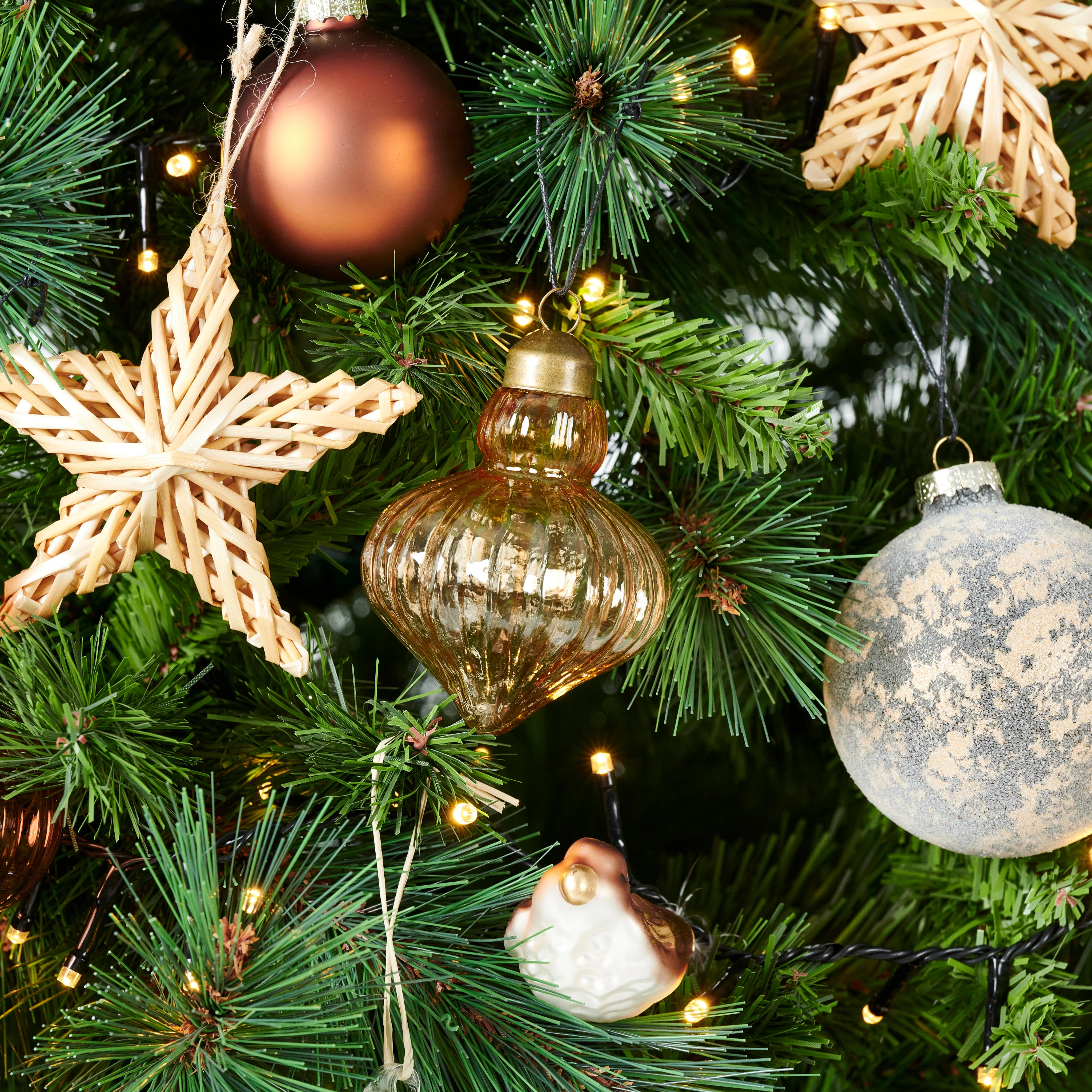 JUDY Kerstbal bruinØ 9 cm - CASA