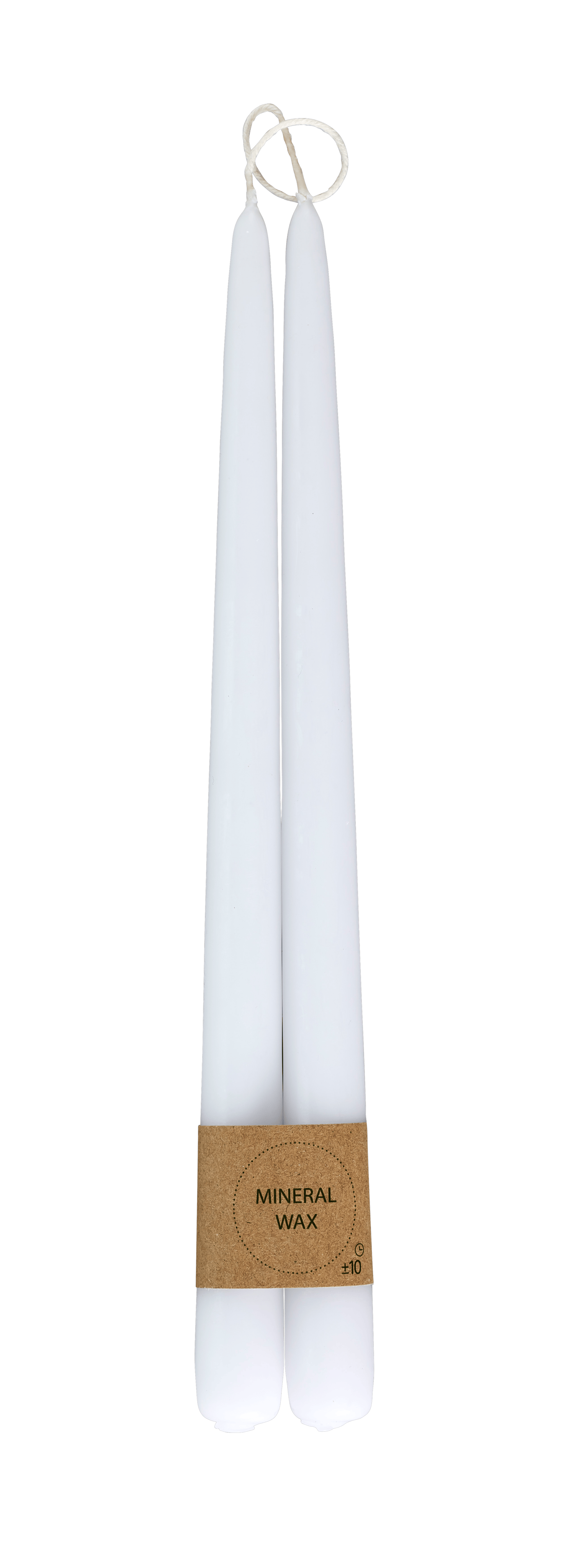 DUO Dinerkaarsen set van 2 witL 30 cm - Ø 2,2 cm
