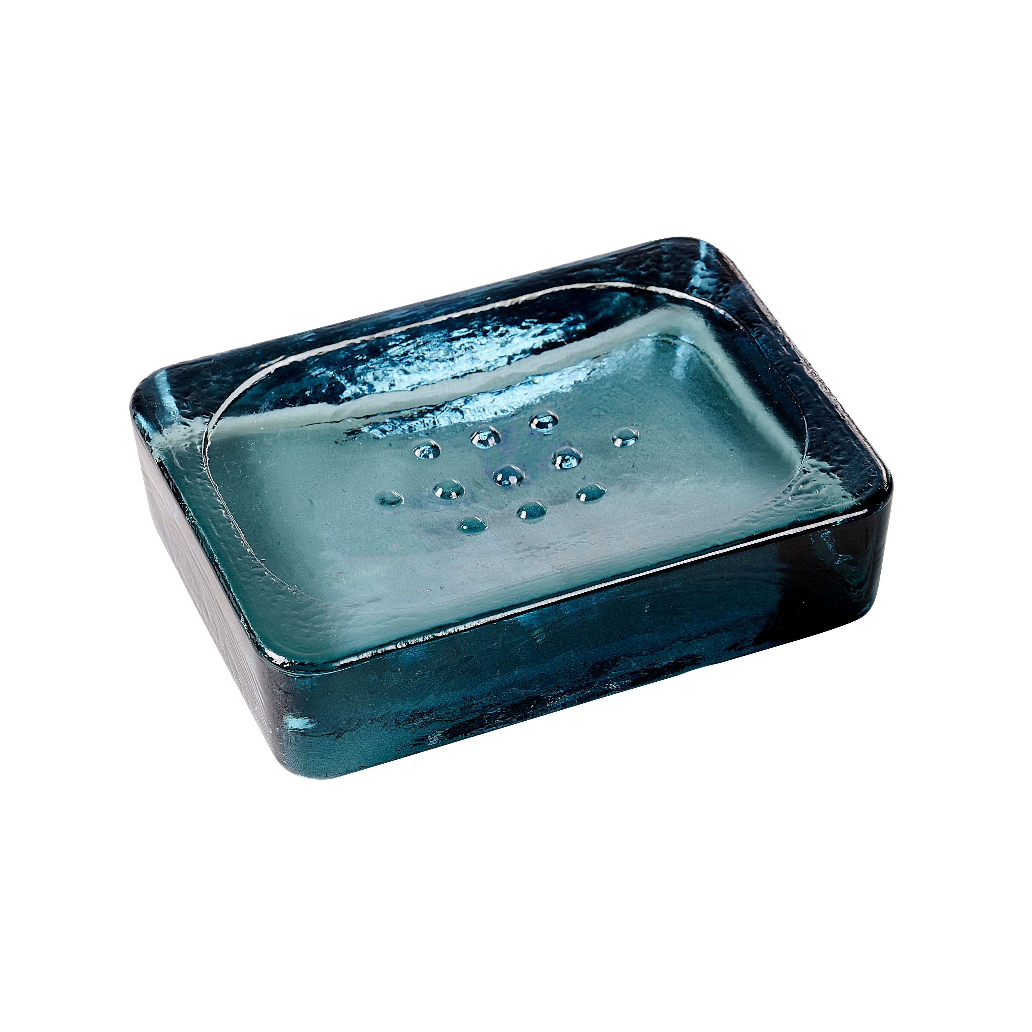 RECYCLE Zeepschaal blauwH 3 x B 12,5 x D 9 cm
