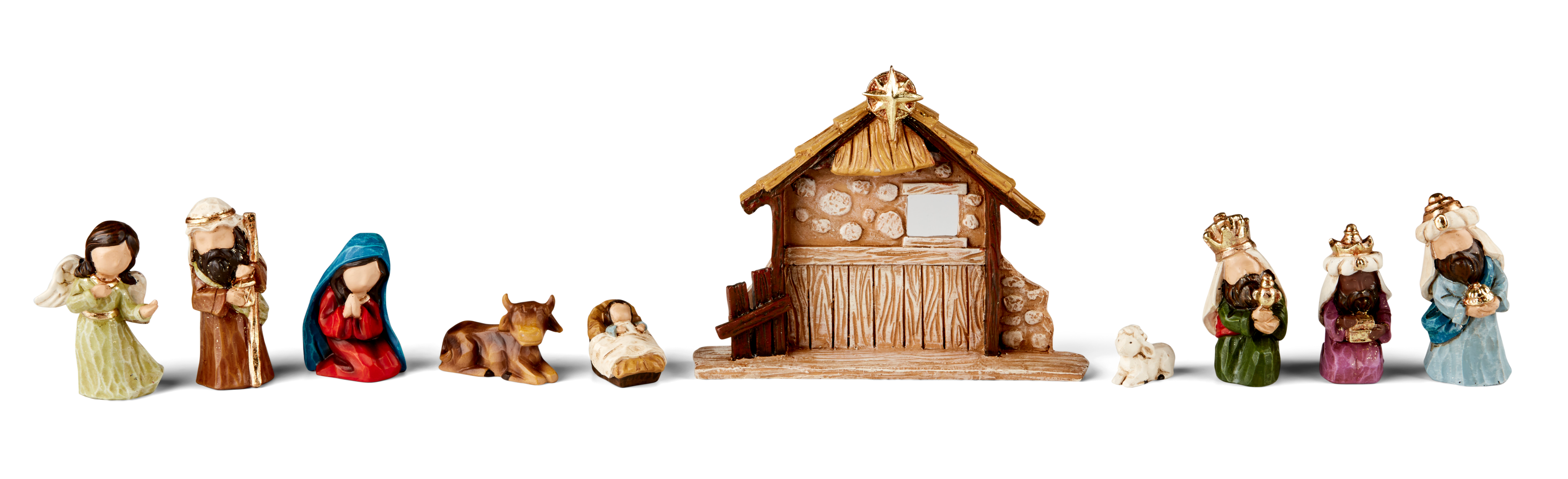 JOSEPH Kerststal naturelH 13,5 x L 17 x D 2,4 cm
