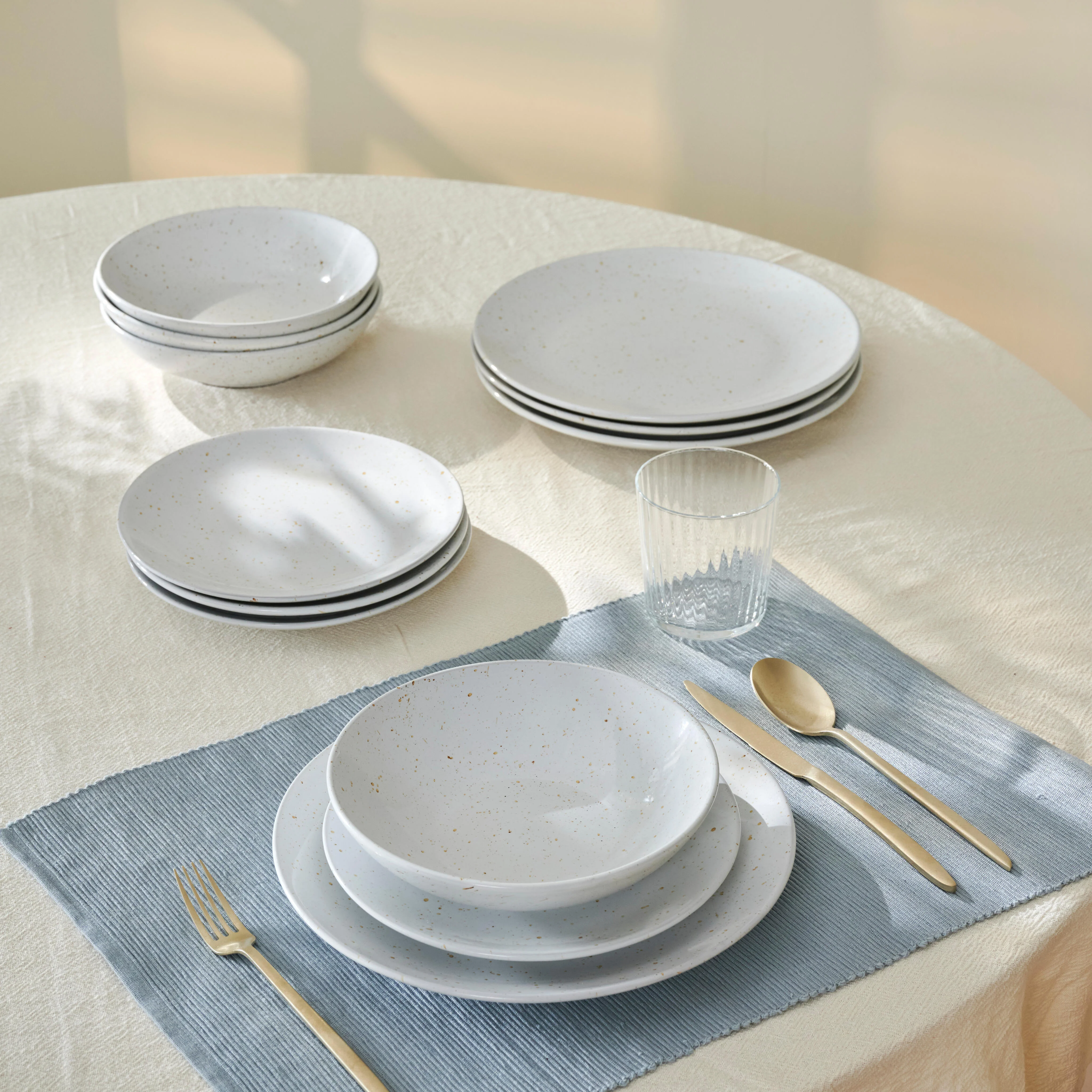 TERRA Bord wit - set van 4 Ø 21 cm