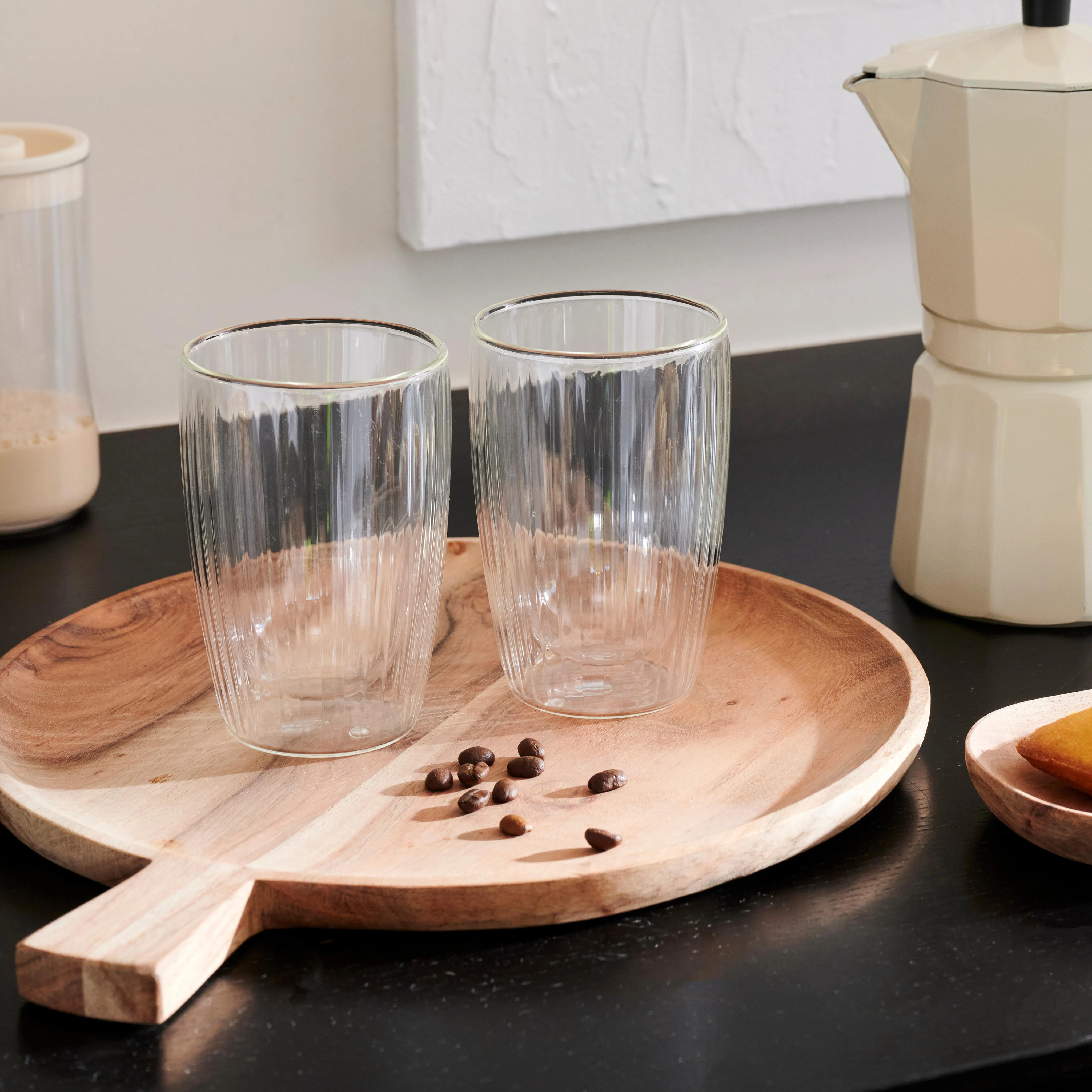 PAUSA Dubbelwandig glas set van 2 35 CL transparantH 11,5 cm - Ø 8,3 cm