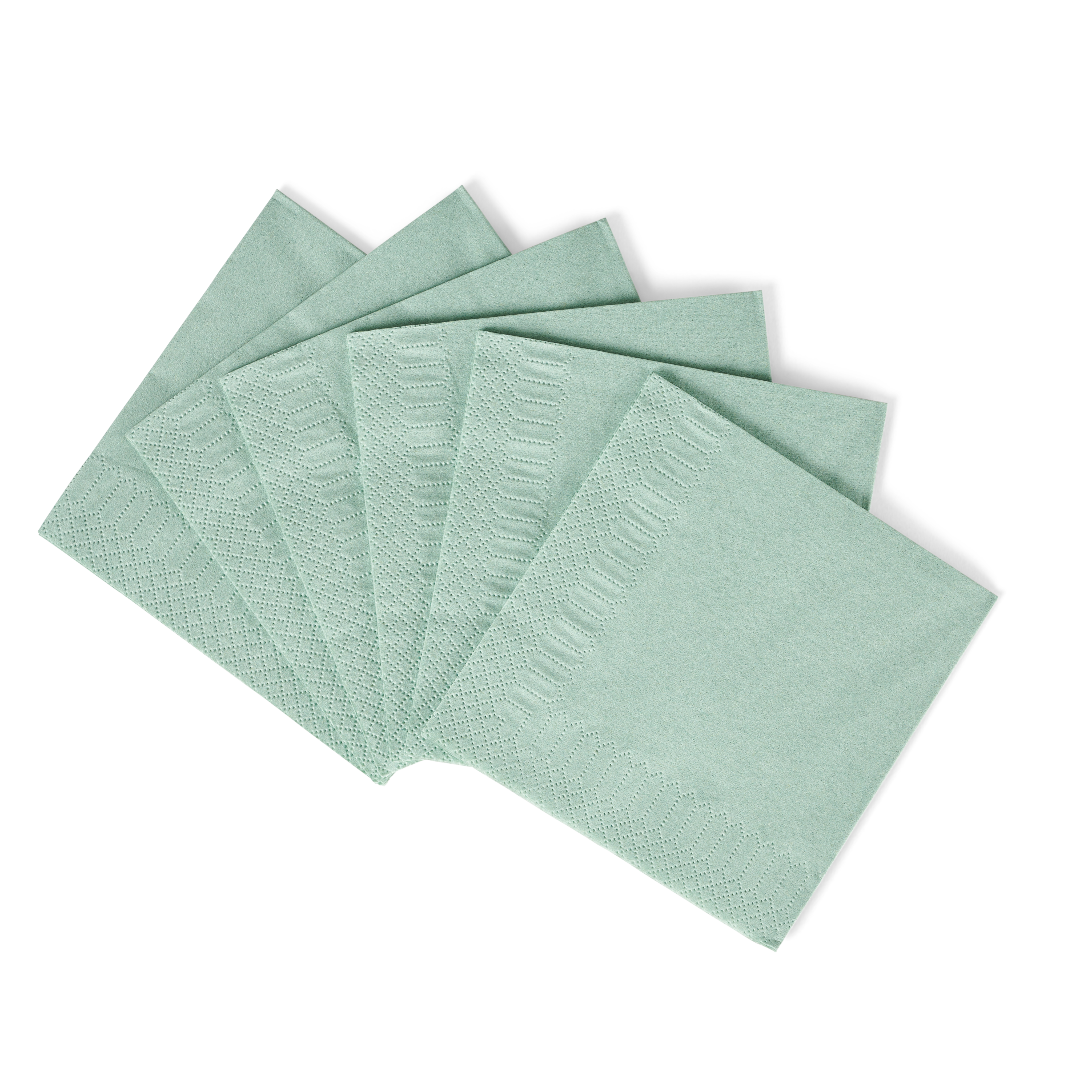 UNI Set van 20 servetten groenB 25 x L 25 cm