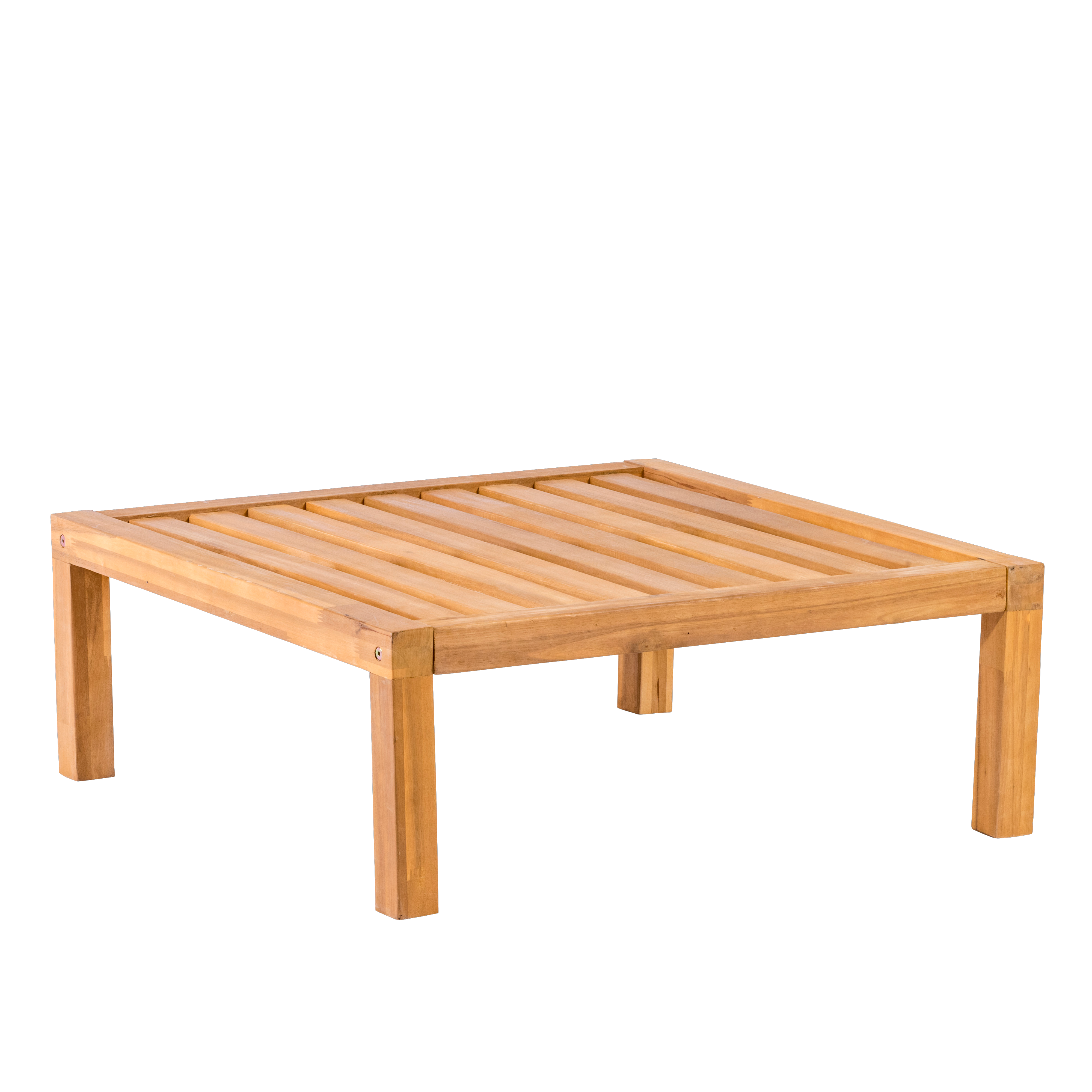 PAULETTE Lounge tafel/poef naturelH 30 x B 80 x D 80 cm