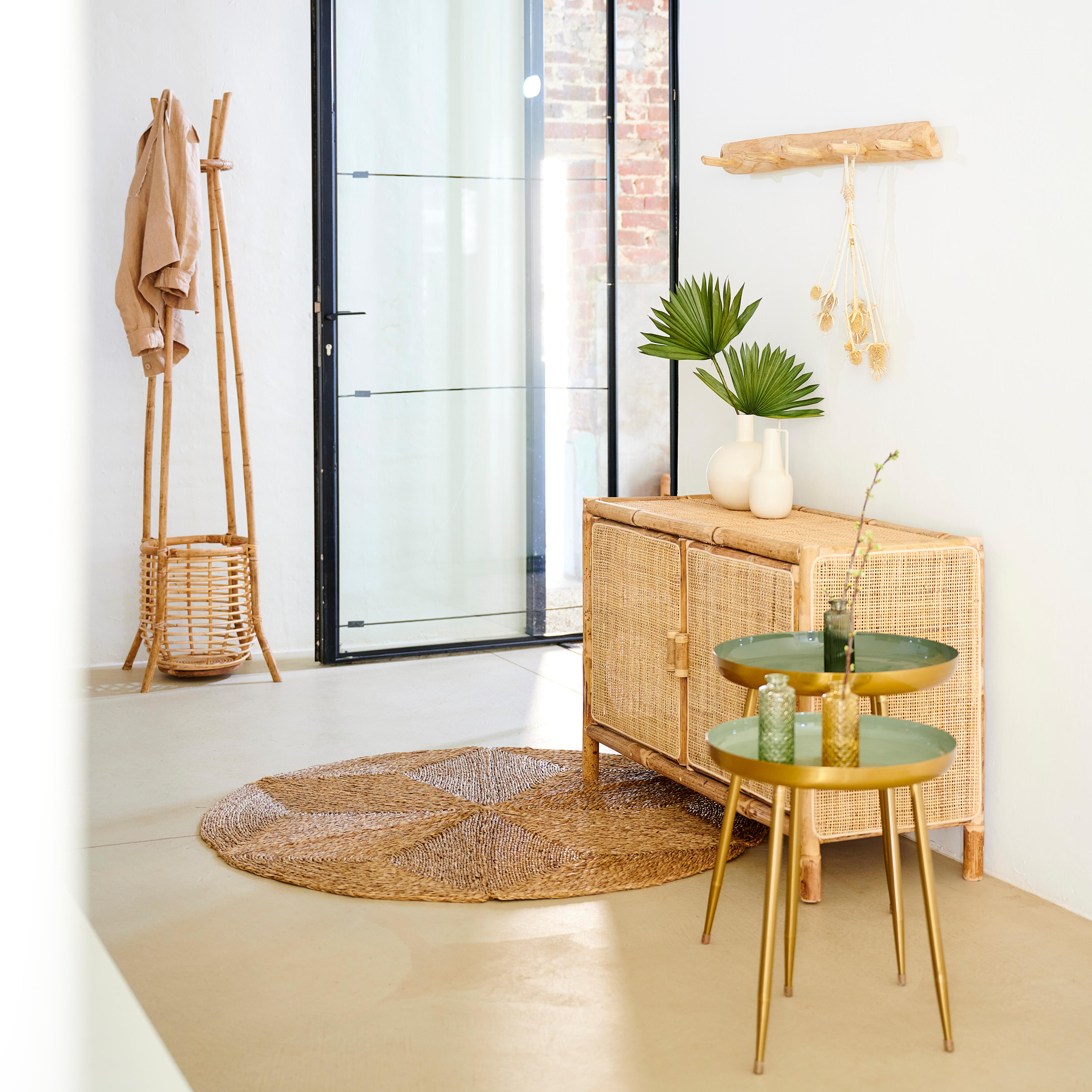 BANJA Kapstok naturelH 172 cm - Ø 40 cm - CASA