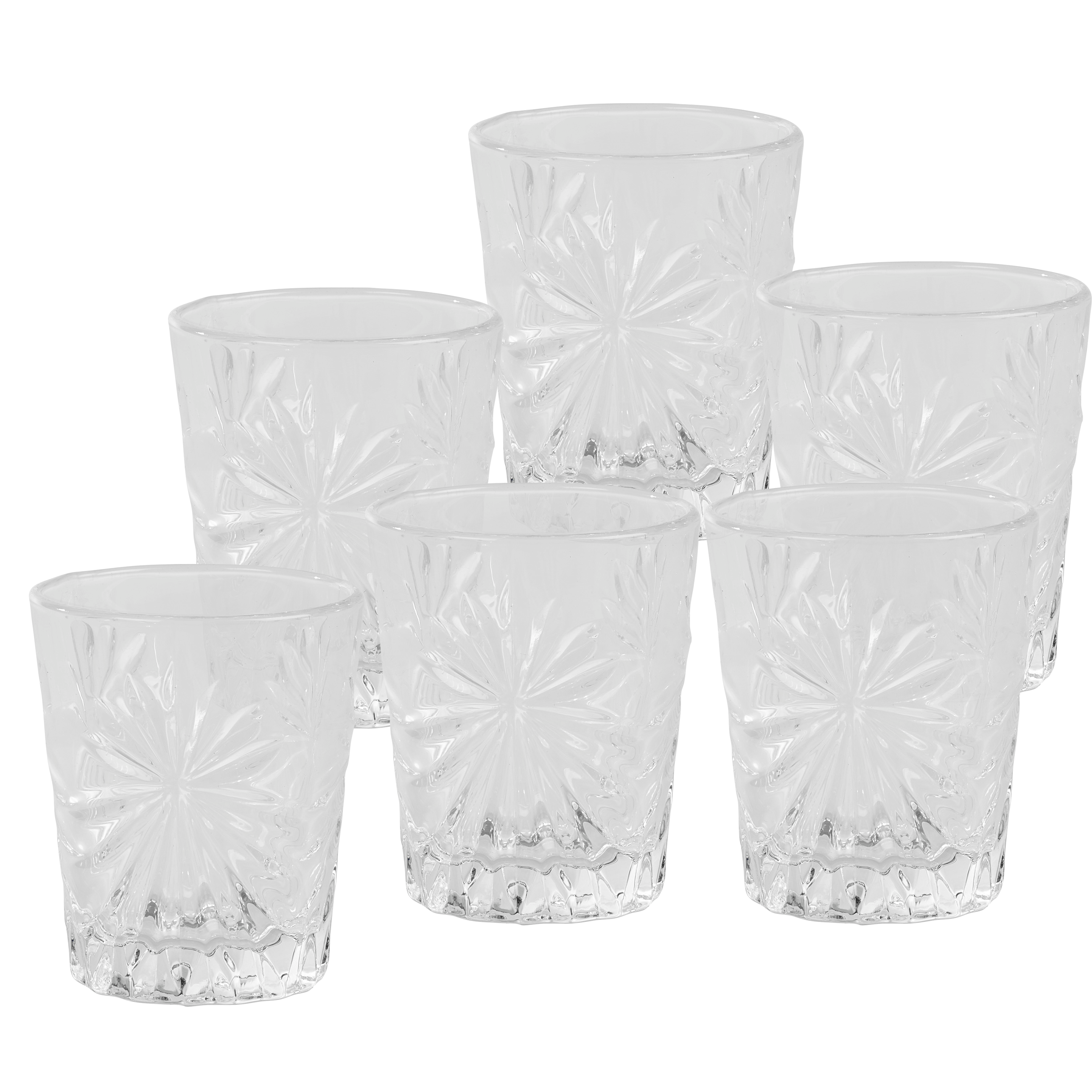 BAR Shotglas set van 6 transparantH 6 cm - Ø 5 cm