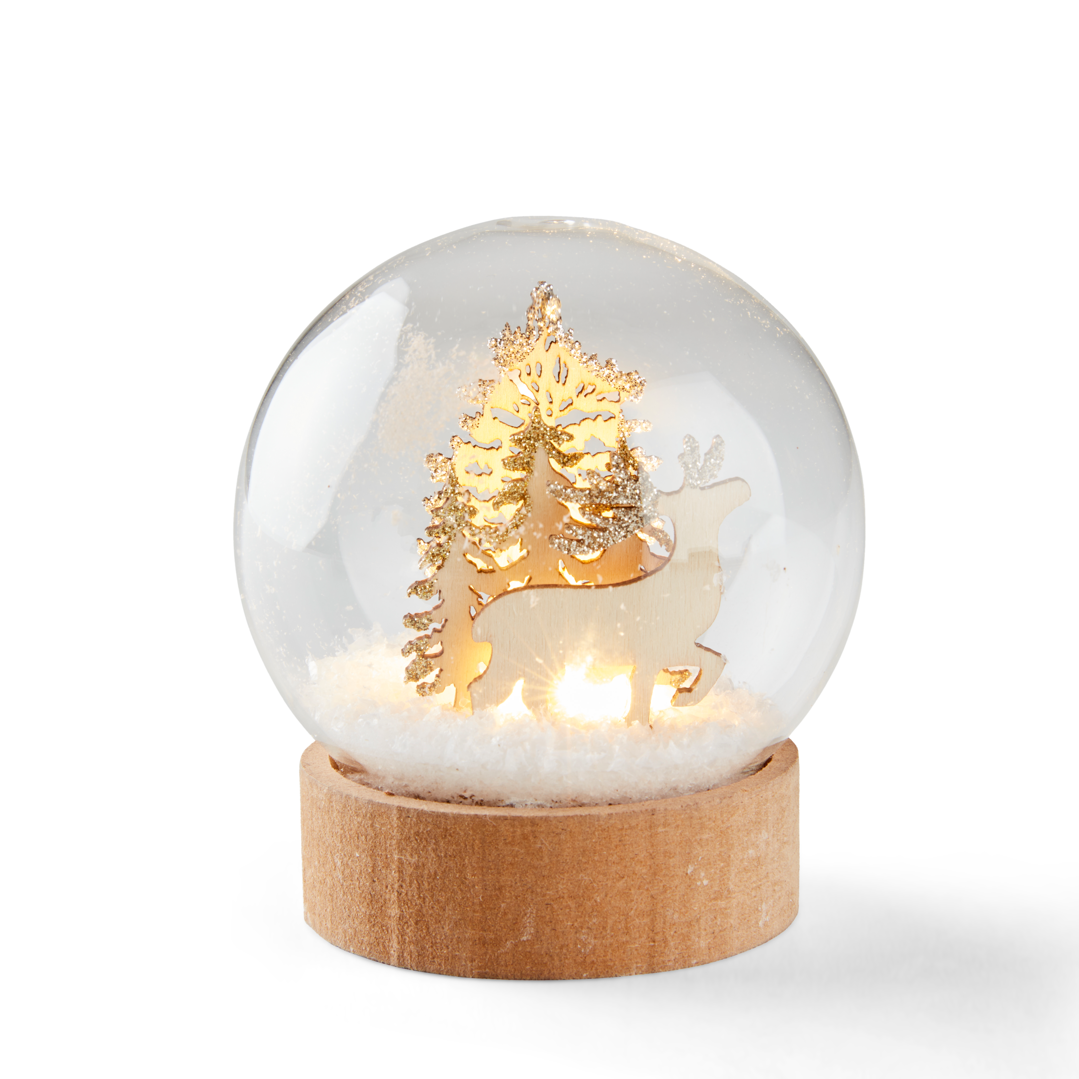 SNOWIE Sneeuwbal met led naturelH 10 cm - Ø 8 cm